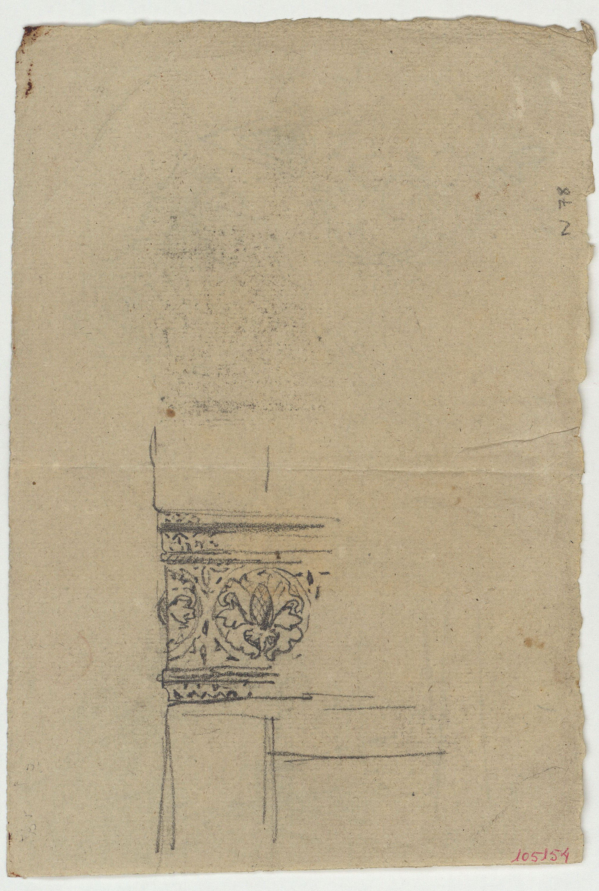 image for: Marià Fortuny - Basament i motius ornamentals (anvers) / Cornisa amb motius ornamentals (revers) - Cap a 1867-1870 [1]