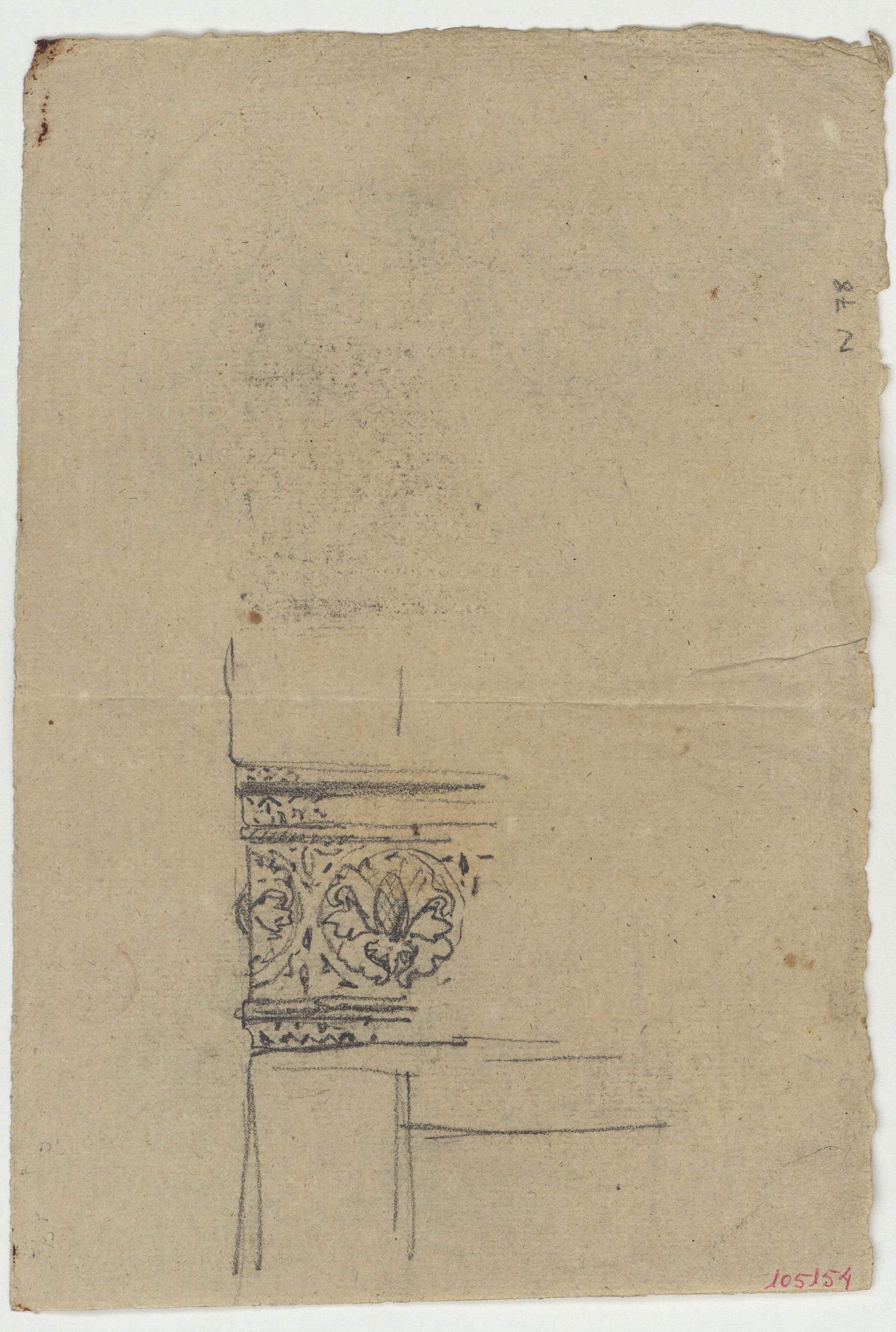 image for: Marià Fortuny - Basament i motius ornamentals (anvers) / Cornisa amb motius ornamentals (revers) - Cap a 1867-1870 [1]