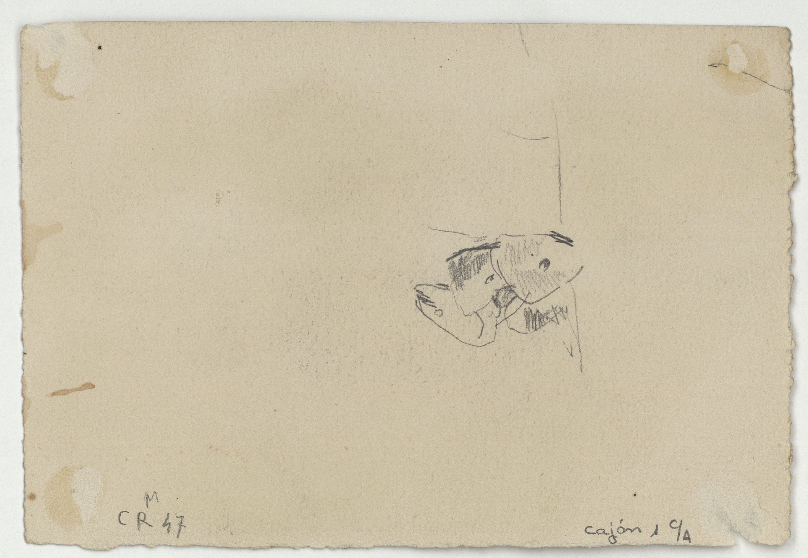 image for: Marià Fortuny - Escena de mercat (anvers) / Caps de peixos (revers) - Cap a 1871 [1]