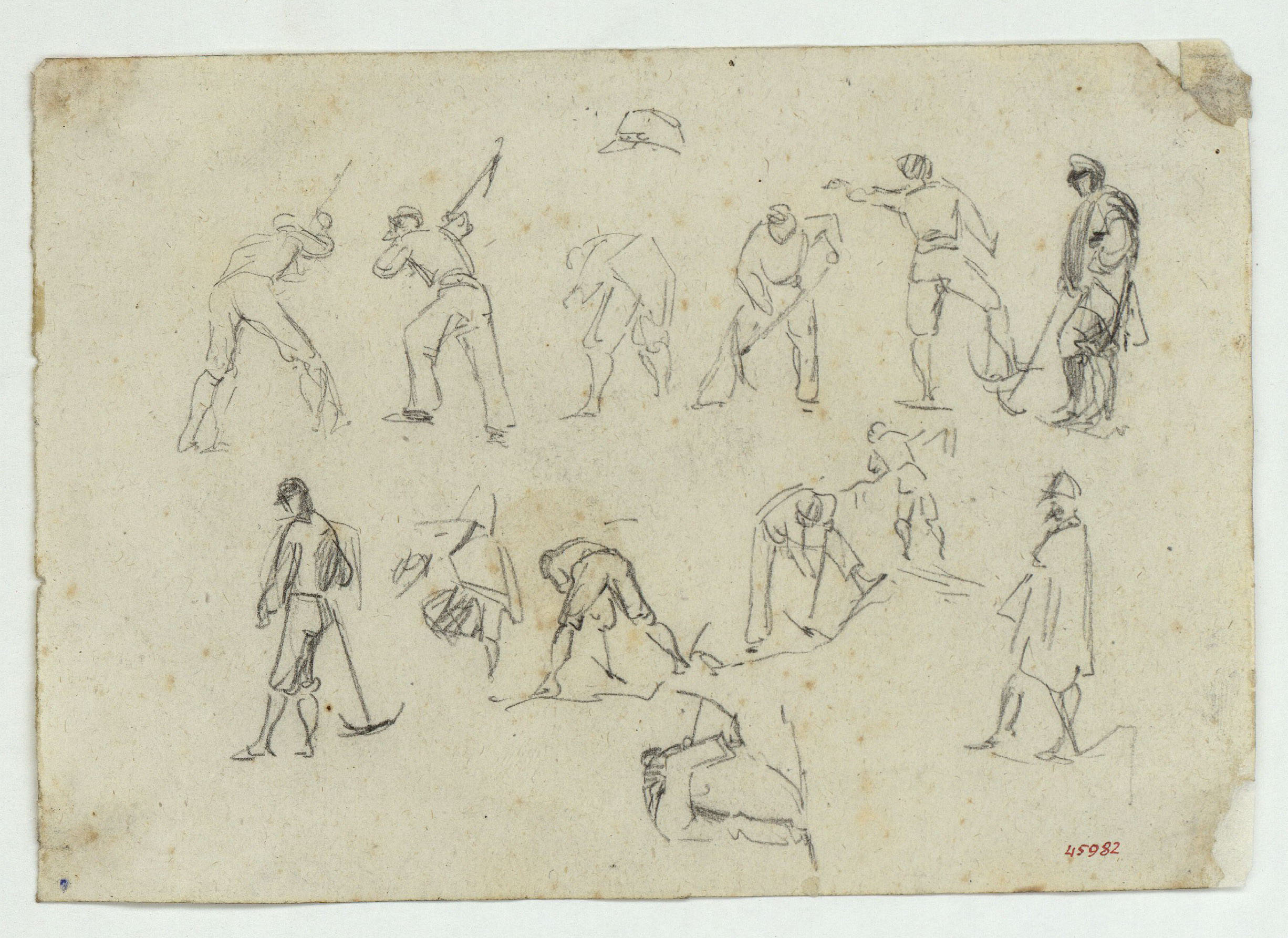 image for: Marià Fortuny - Esbós de soldats espanyols - Cap a 1860