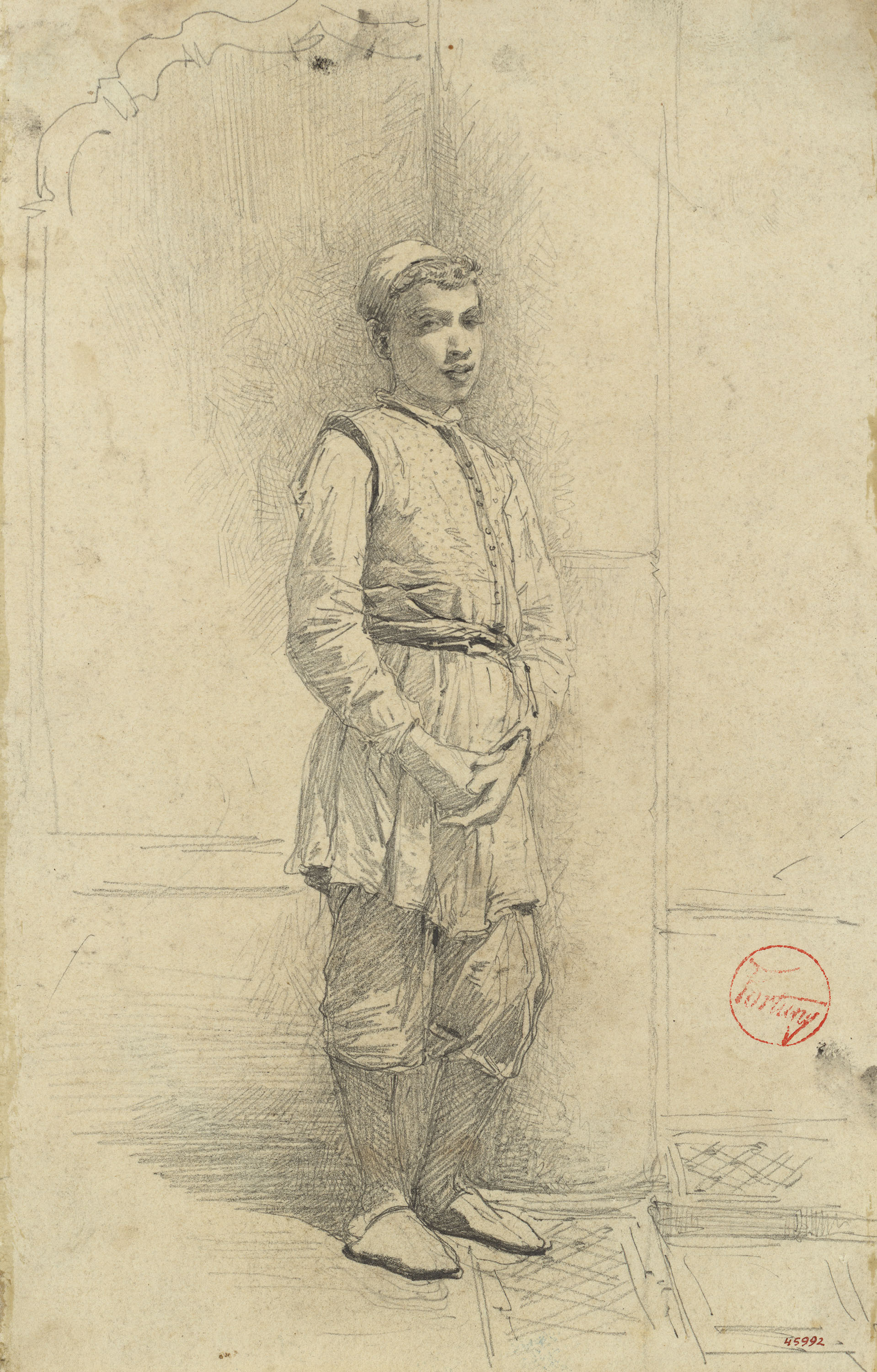 image for: Marià Fortuny - Jove jueu - Cap a 1860
