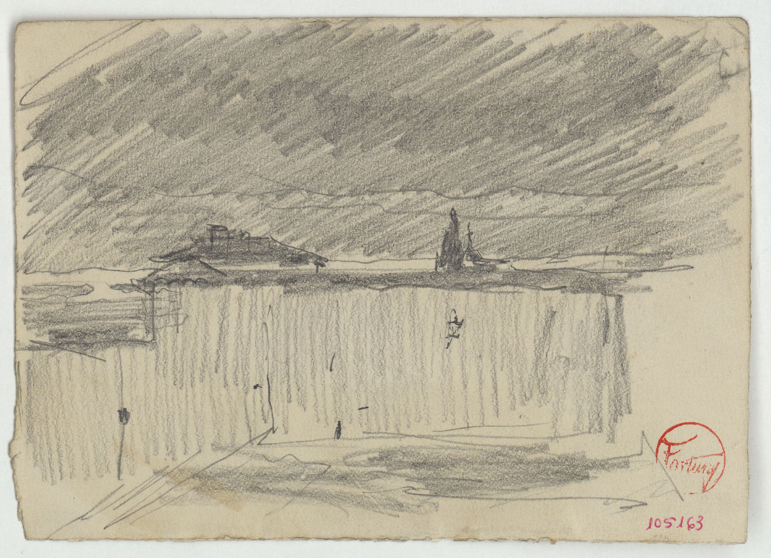 image for: Marià Fortuny - Paisatge amb tàpia - Cap a 1871