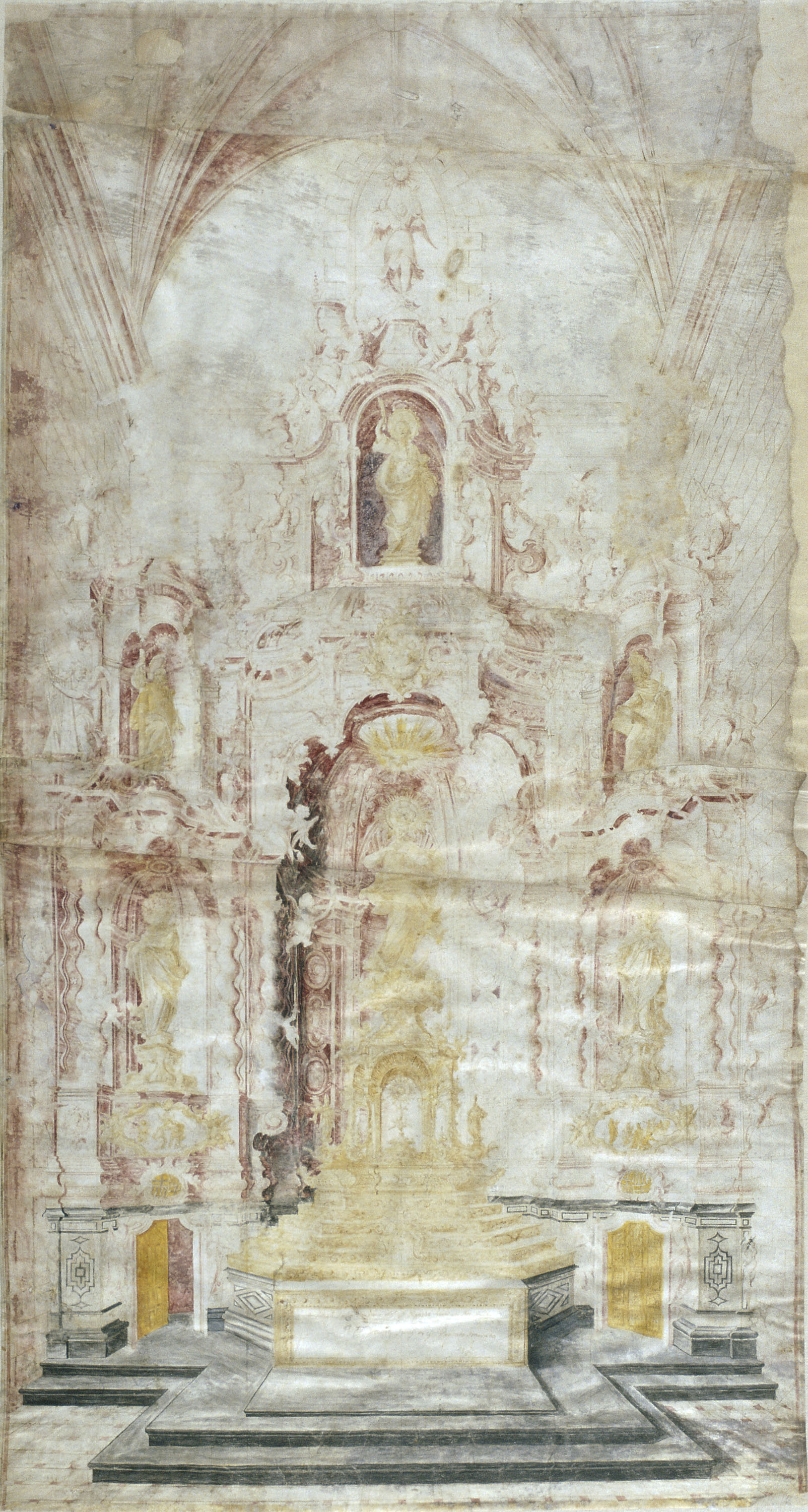 image for: Jacint Morató Soler - Primer projecte del retaule major de Santa Maria d'Igualada - 1704