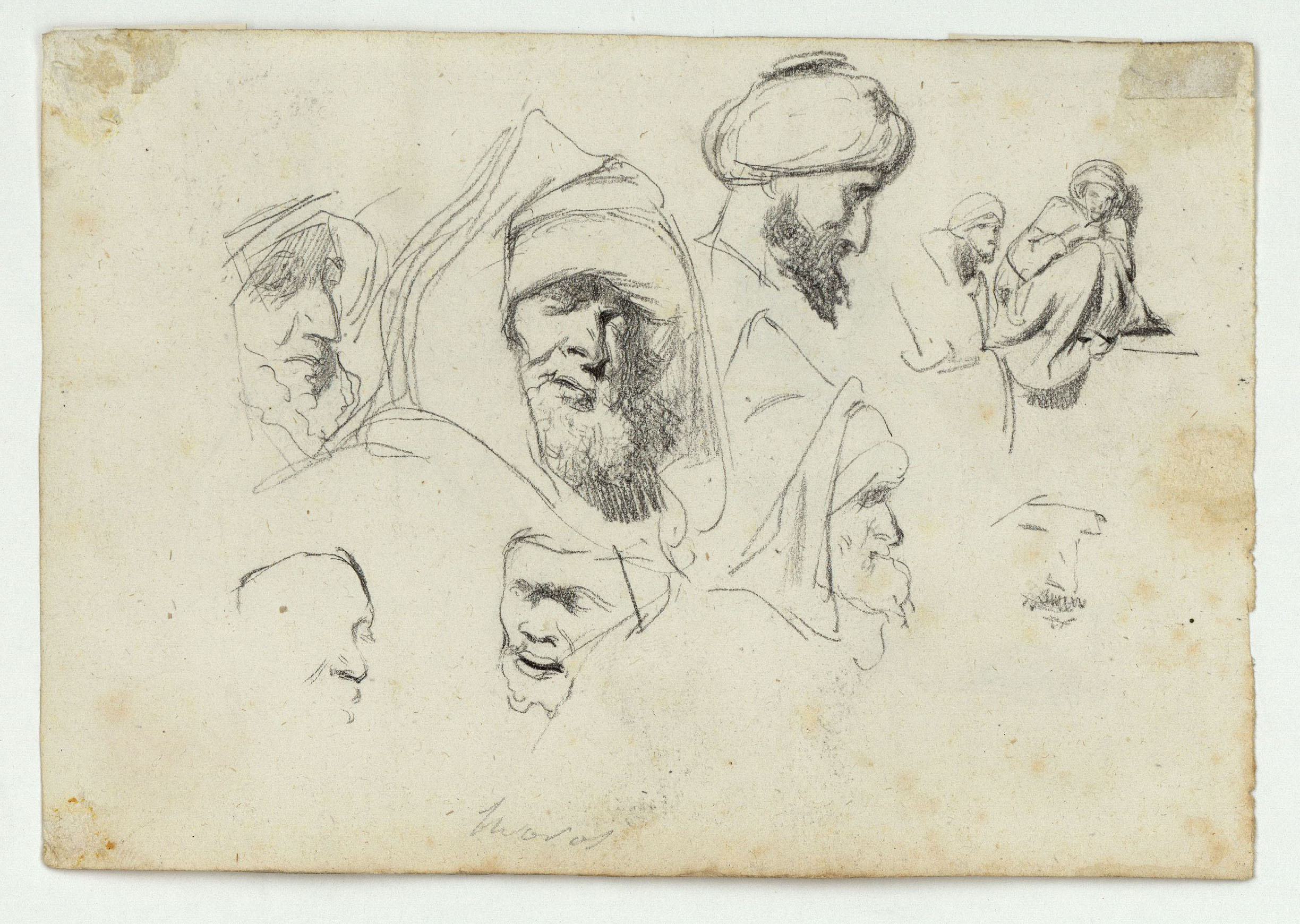 image for: Marià Fortuny - Marroquins (anvers) / Caps de marroquins (revers) - Cap a 1860-1862 [1]