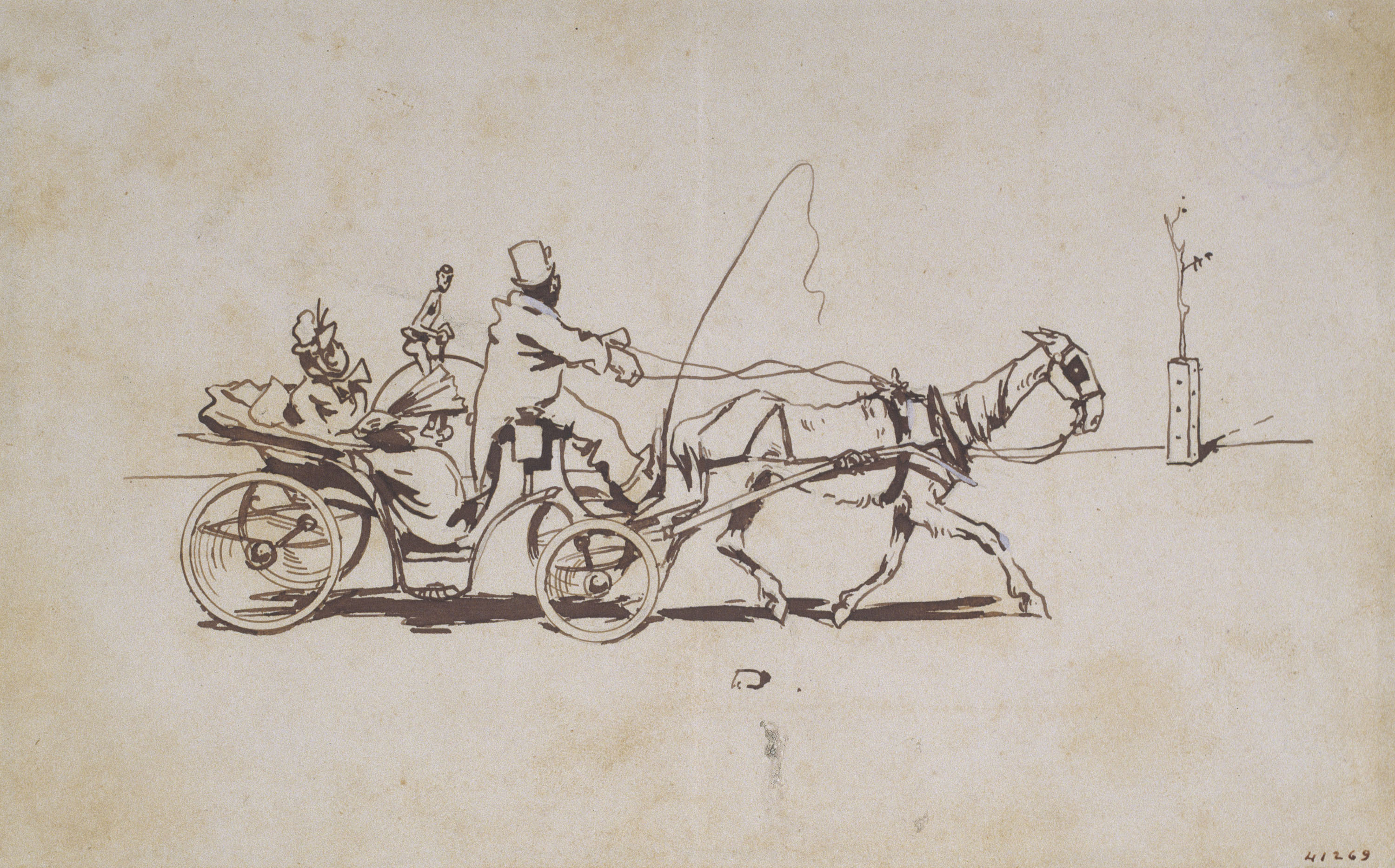 image for: Ramon Casas - Al ayre llibre. Los uns van a dá una volta - 1889