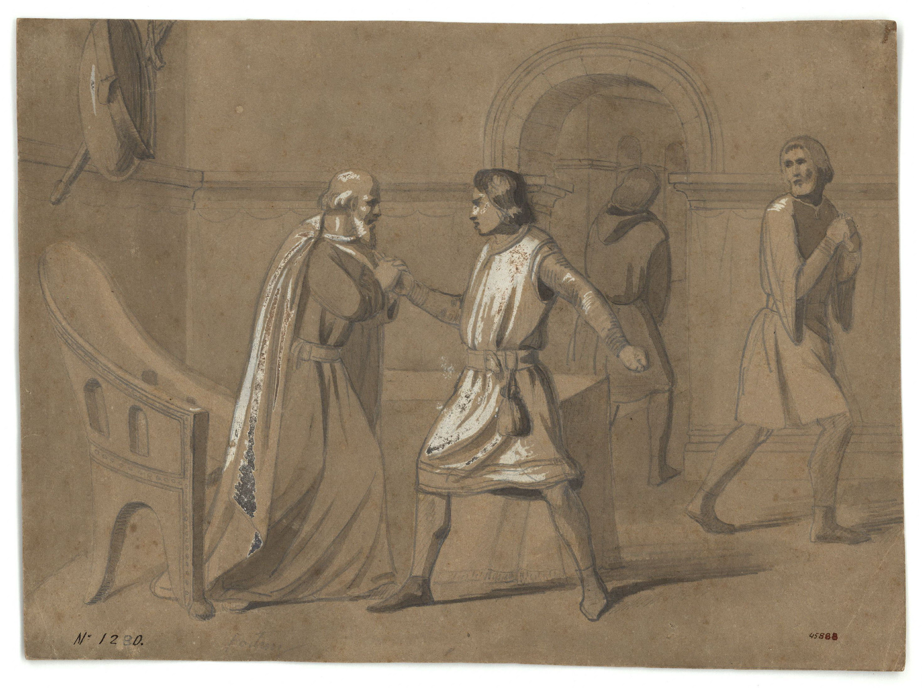 image for: Marià Fortuny - Escena de la història del Cid - Cap a 1856-1858