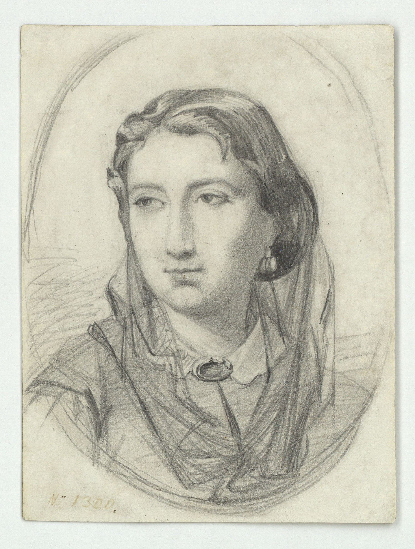 image for: Marià Fortuny - Bust femení (anvers) / Esbós de cara (revers) - Cap a 1856-1858