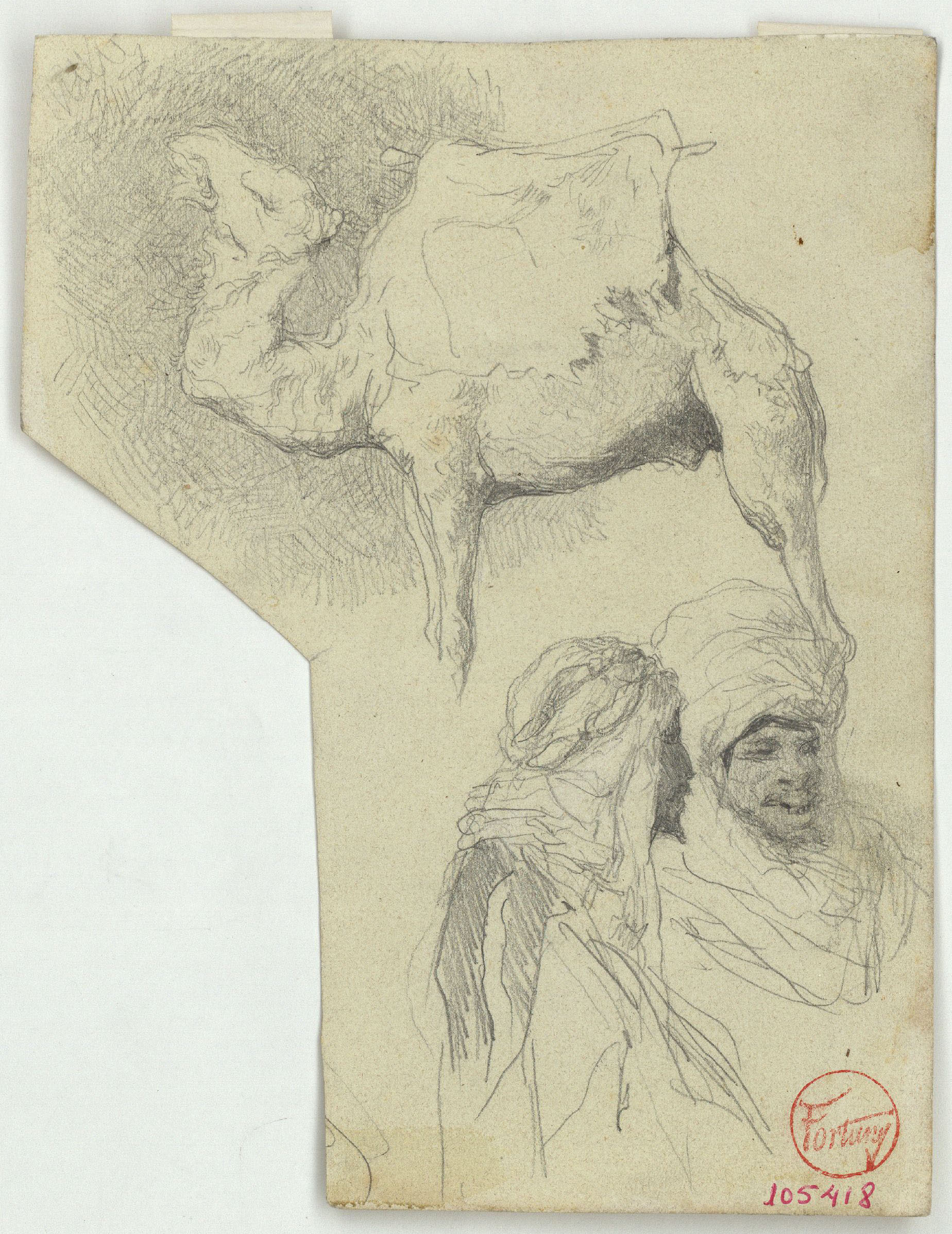 image for: Marià Fortuny - Camell i marroquins - Cap a 1860-1862
