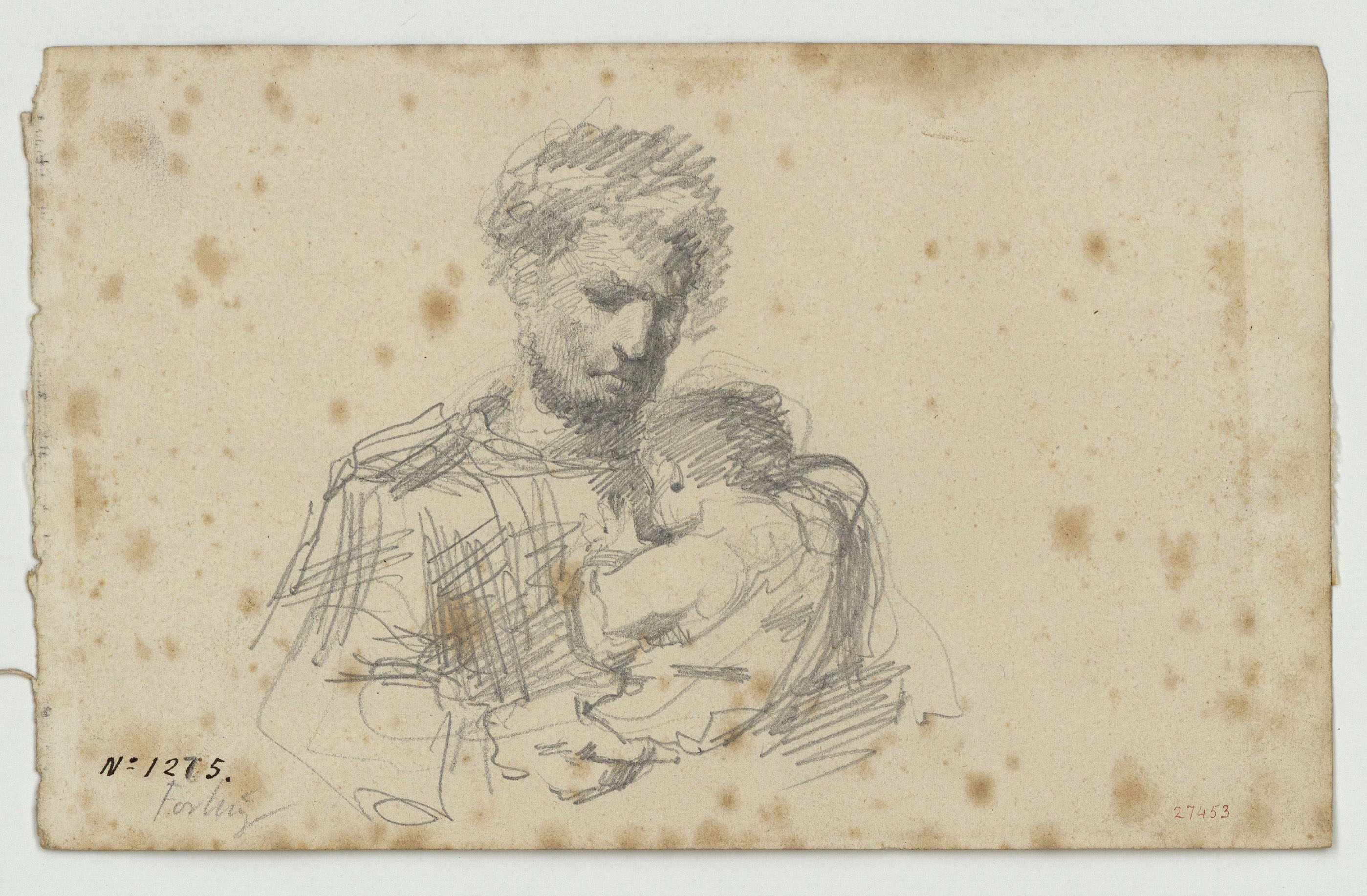 image for: Marià Fortuny - Home amb nen - Cap a 1856-1858