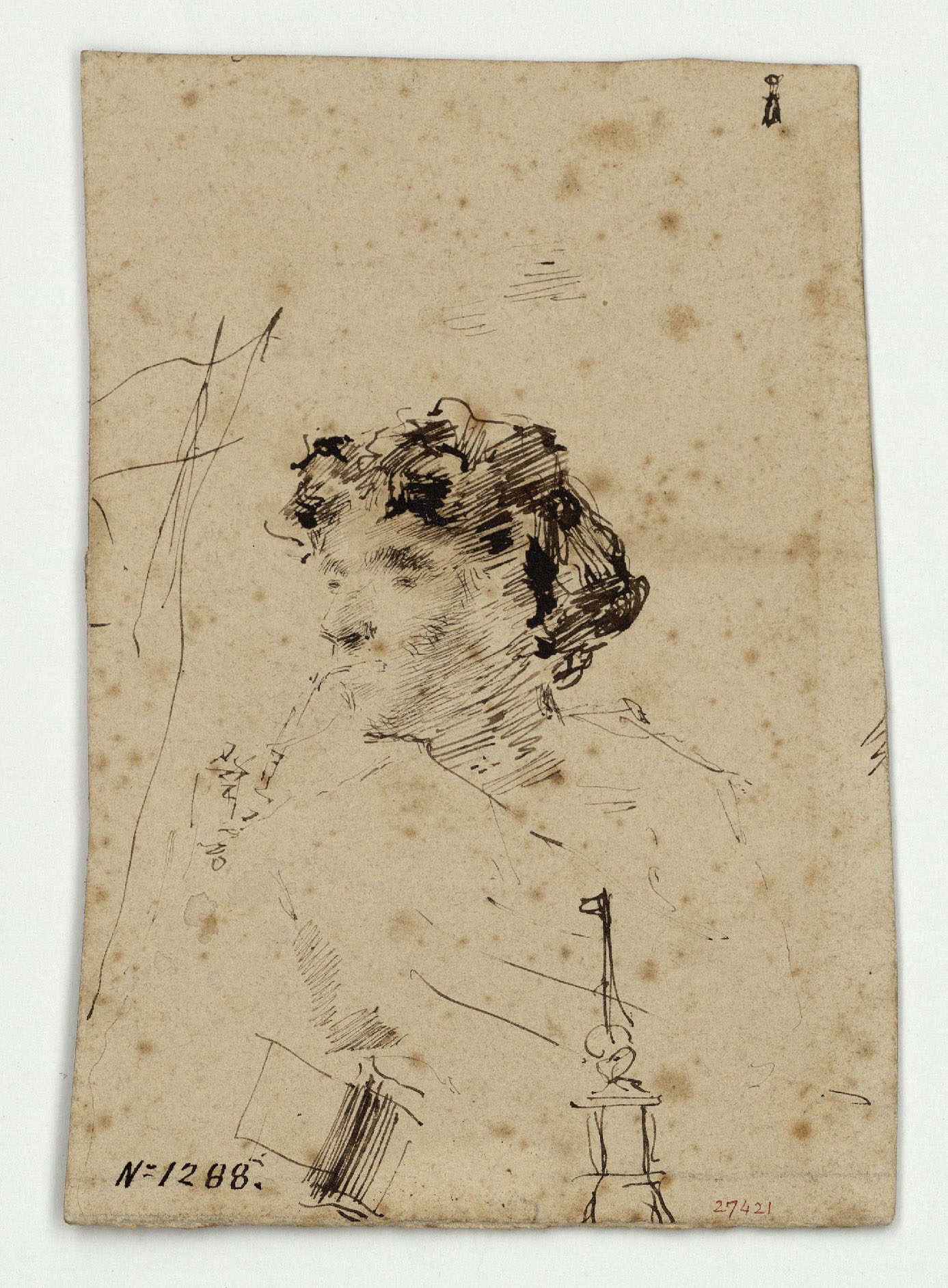 image for: Marià Fortuny - Fumador - Cap a 1856-1858