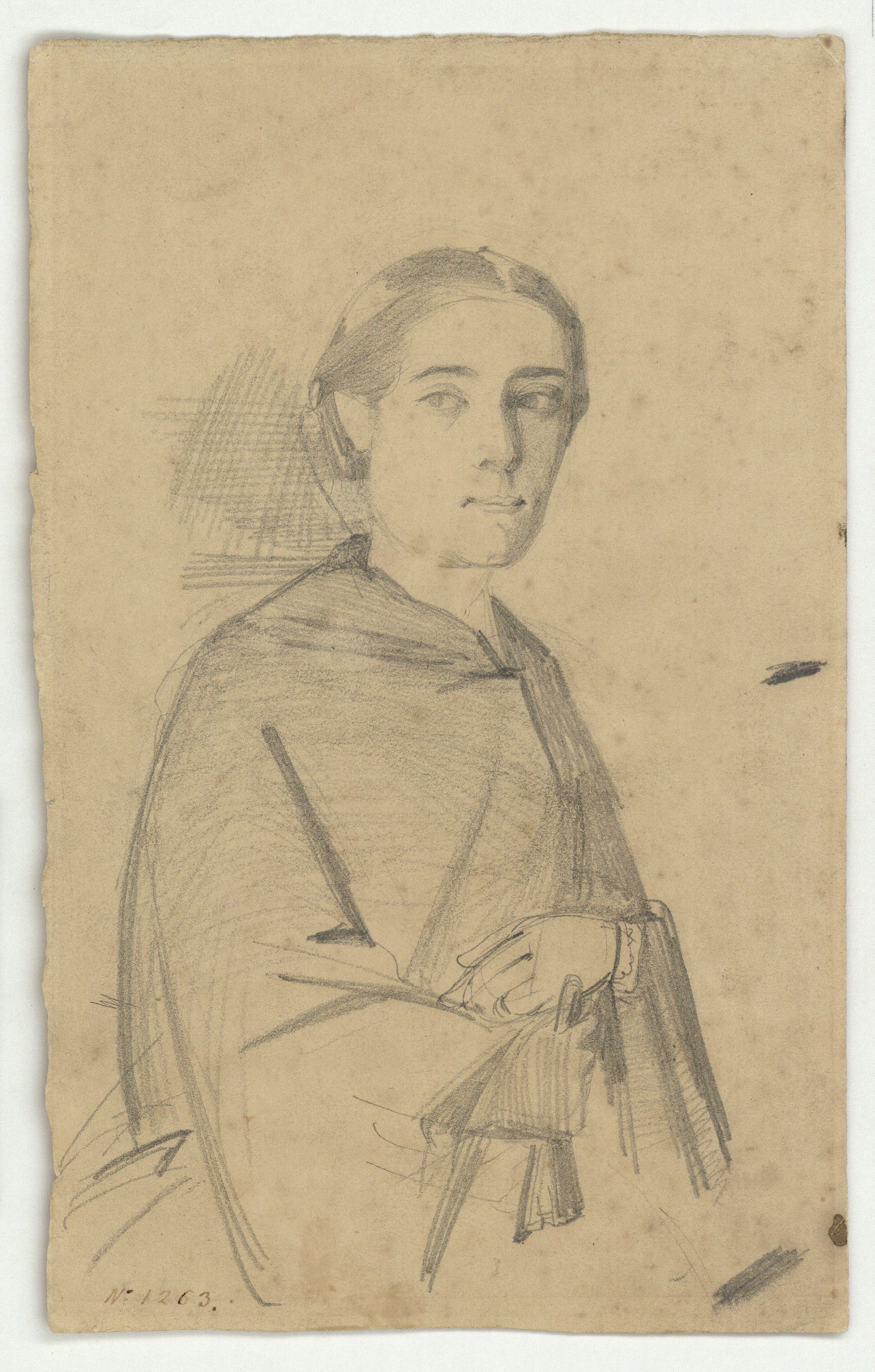image for: Marià Fortuny - Retrat femení - Cap a 1856-1858