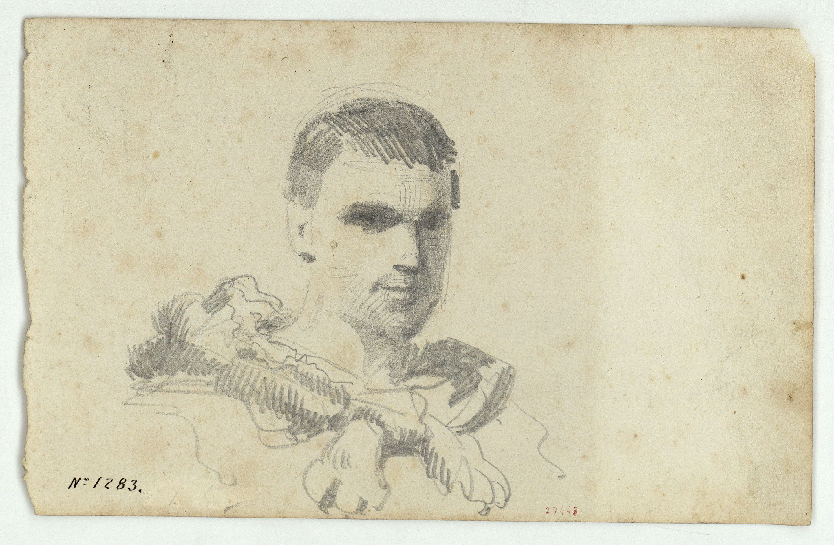 image for: Marià Fortuny - Bust de model masculí - Cap a 1856-1858