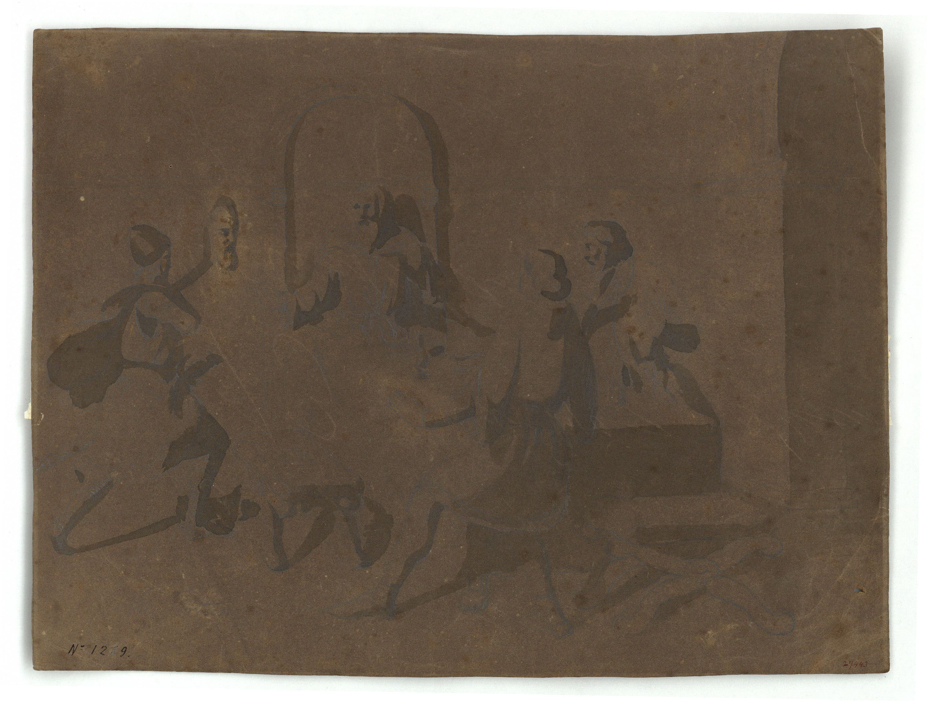 image for: Marià Fortuny - Estudi de composició - Cap a 1856-1858