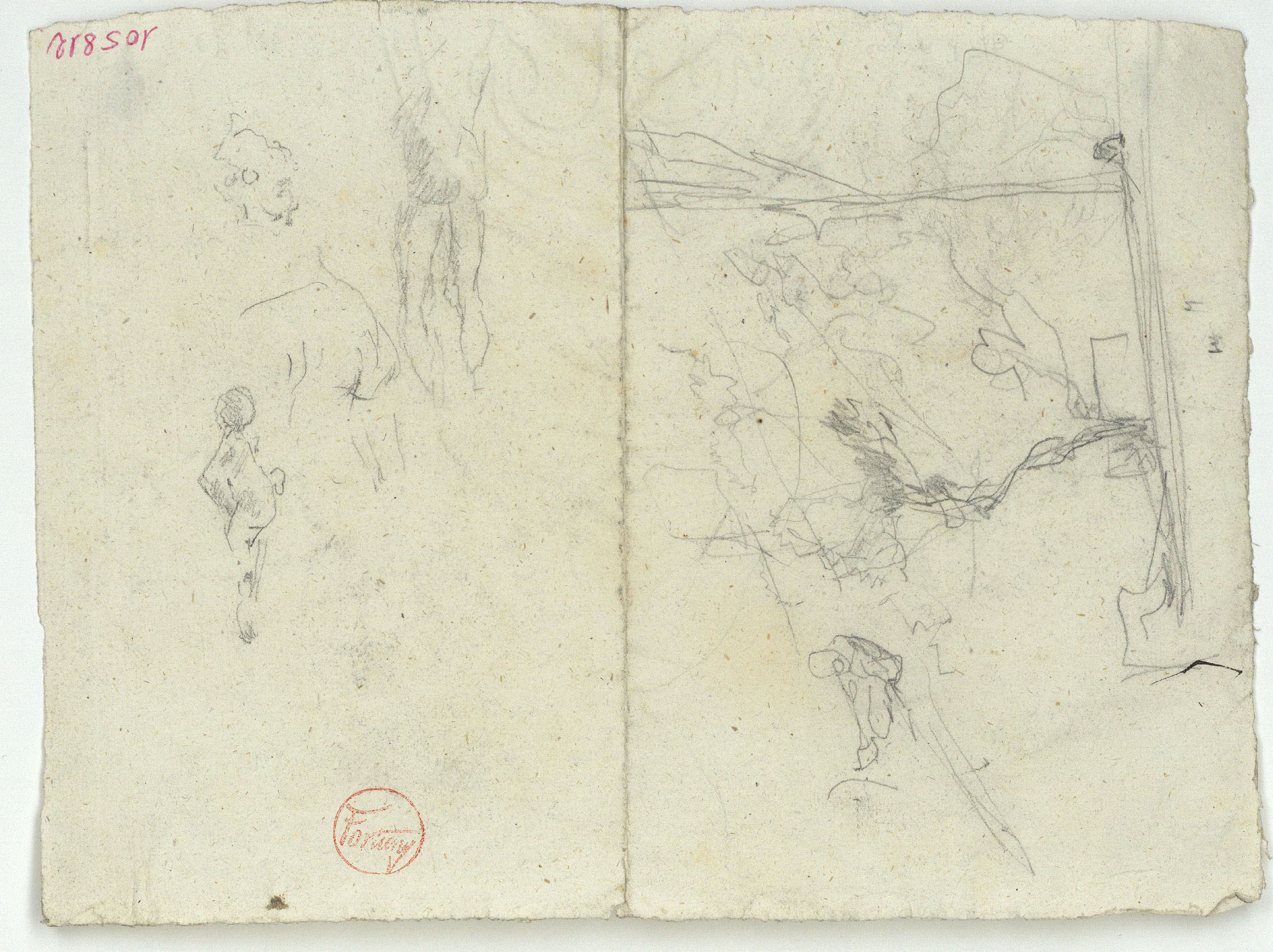 image for: Marià Fortuny - Esbossos de figures i croquis inconcrets - Cap a 1870-1874