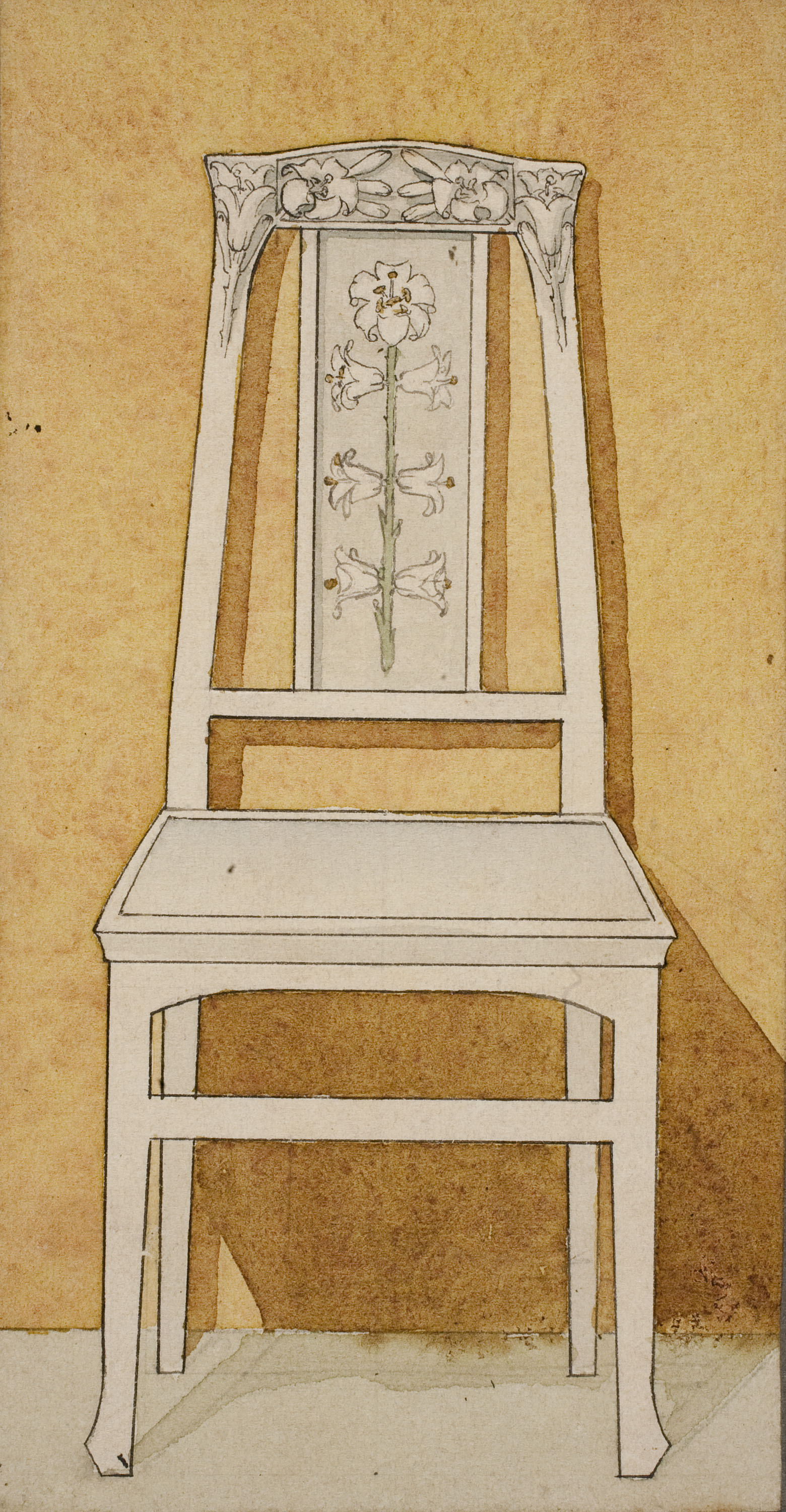 image for: Gaspar Homar - Cadira amb marqueteria - Cap a 1905