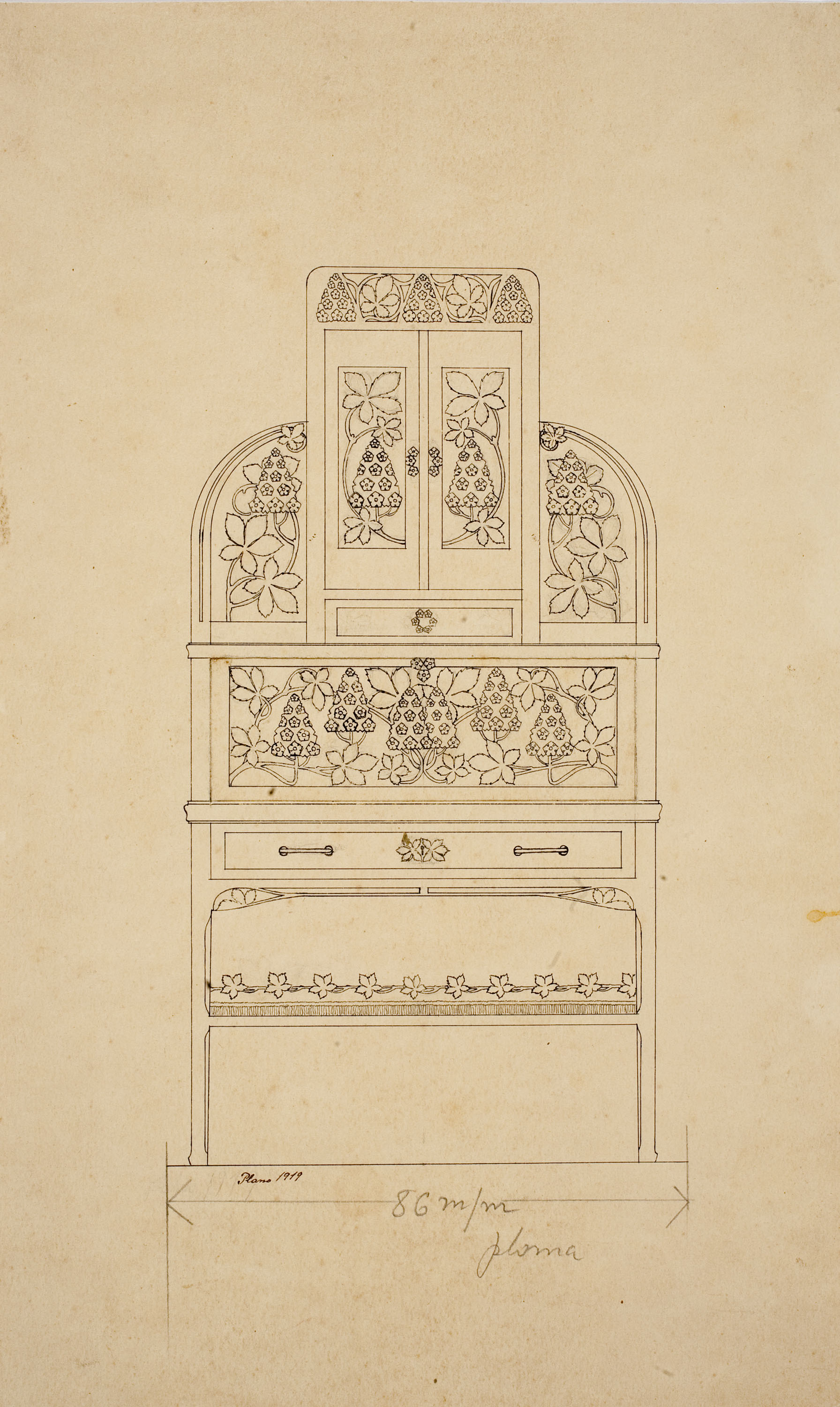 image for: Gaspar Homar - Armari escriptori - Cap a 1900-1905