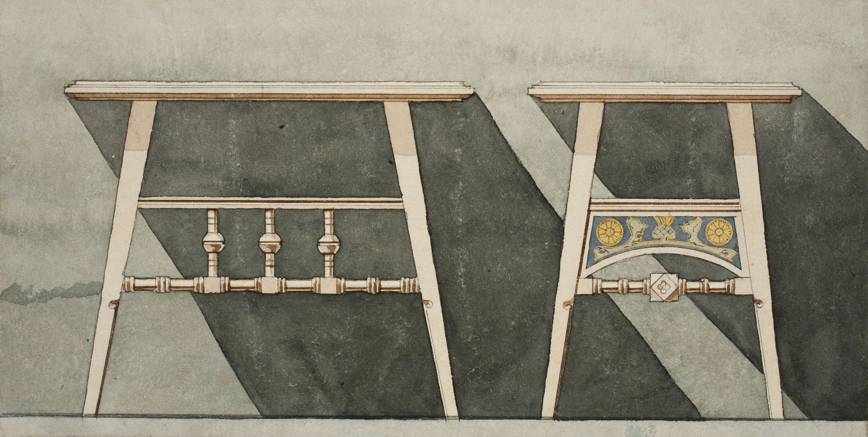 image for: Gaspar Homar - Taula (vista frontal i de perfil) - Cap a 1894