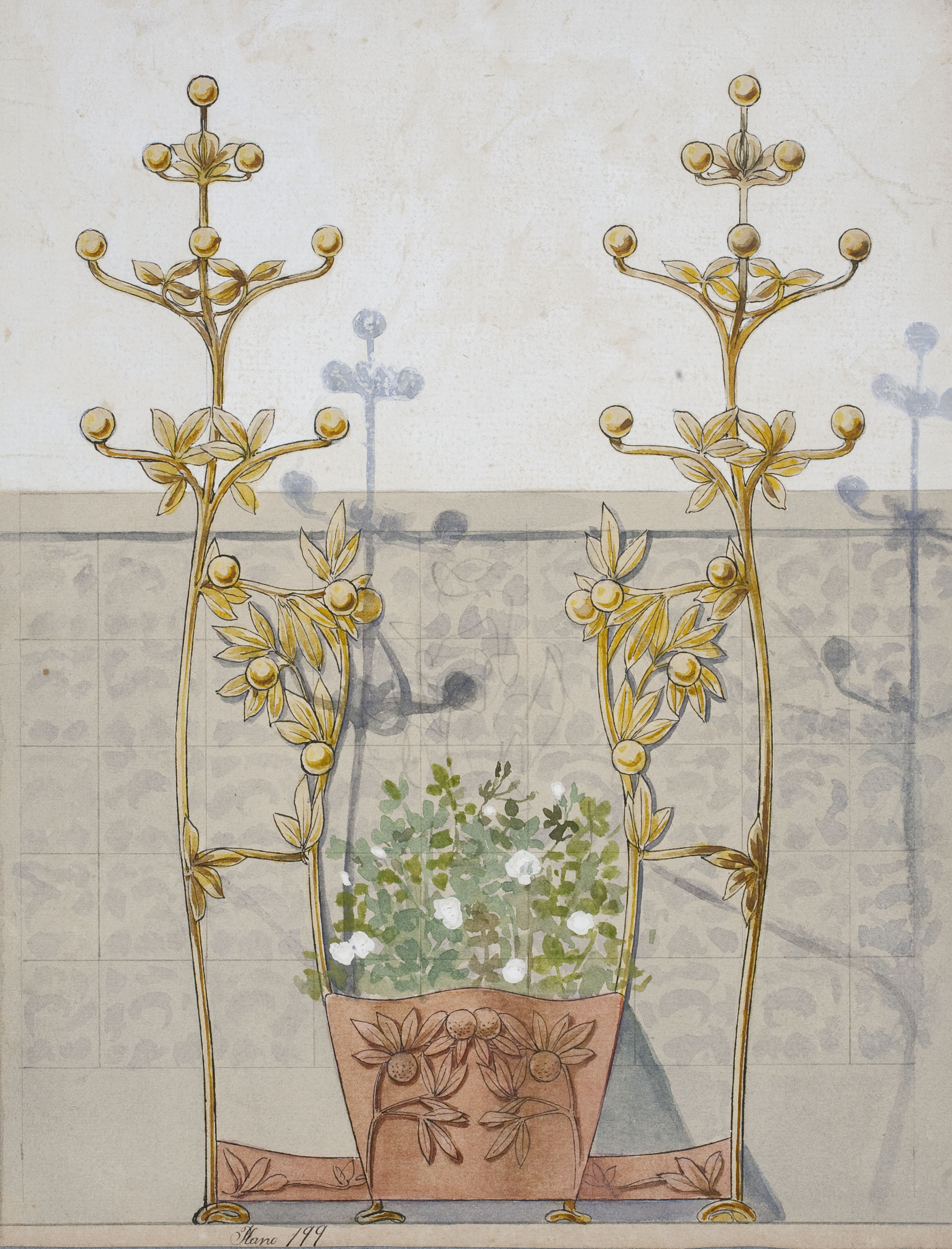 image for: Gaspar Homar - Paraigüer amb jardinera - Cap a 1900-1906