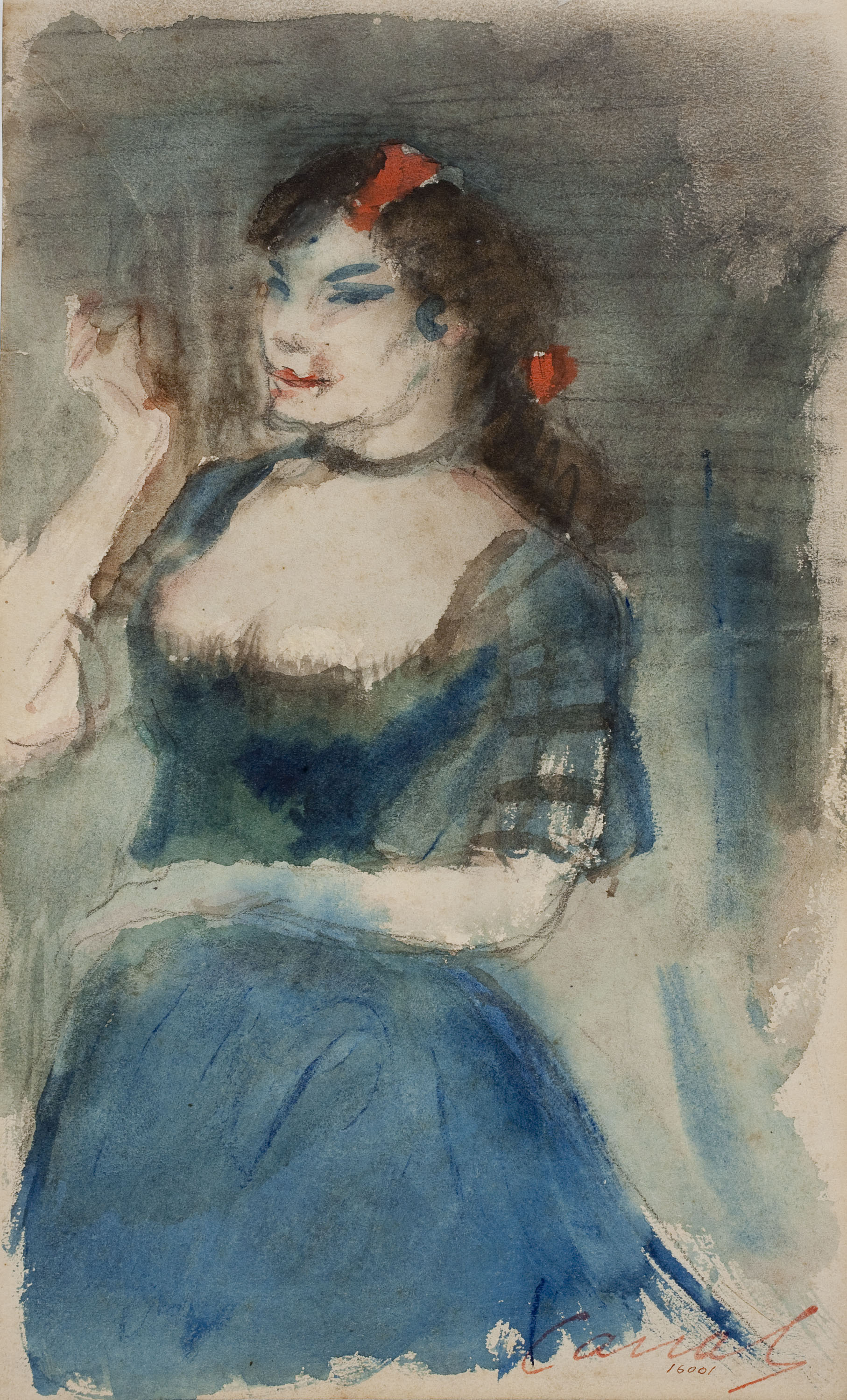 image for: Ricard Canals - Ballarina flamenca (anvers) / Figura femenina (revers) - Cap a 1910-1920