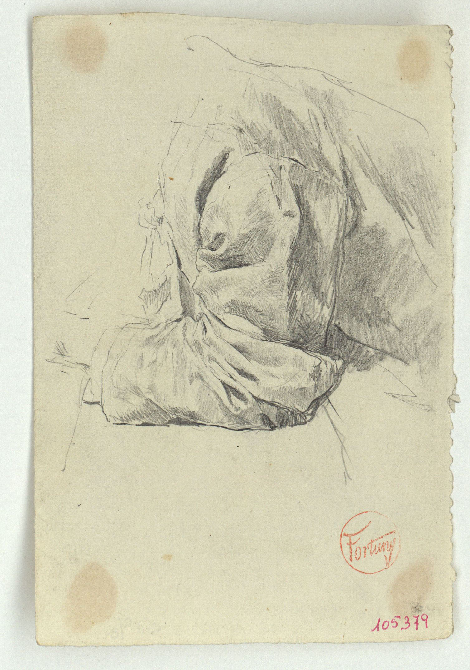 image for: Marià Fortuny - Estudi de vestimenta - Cap a 1863-1872