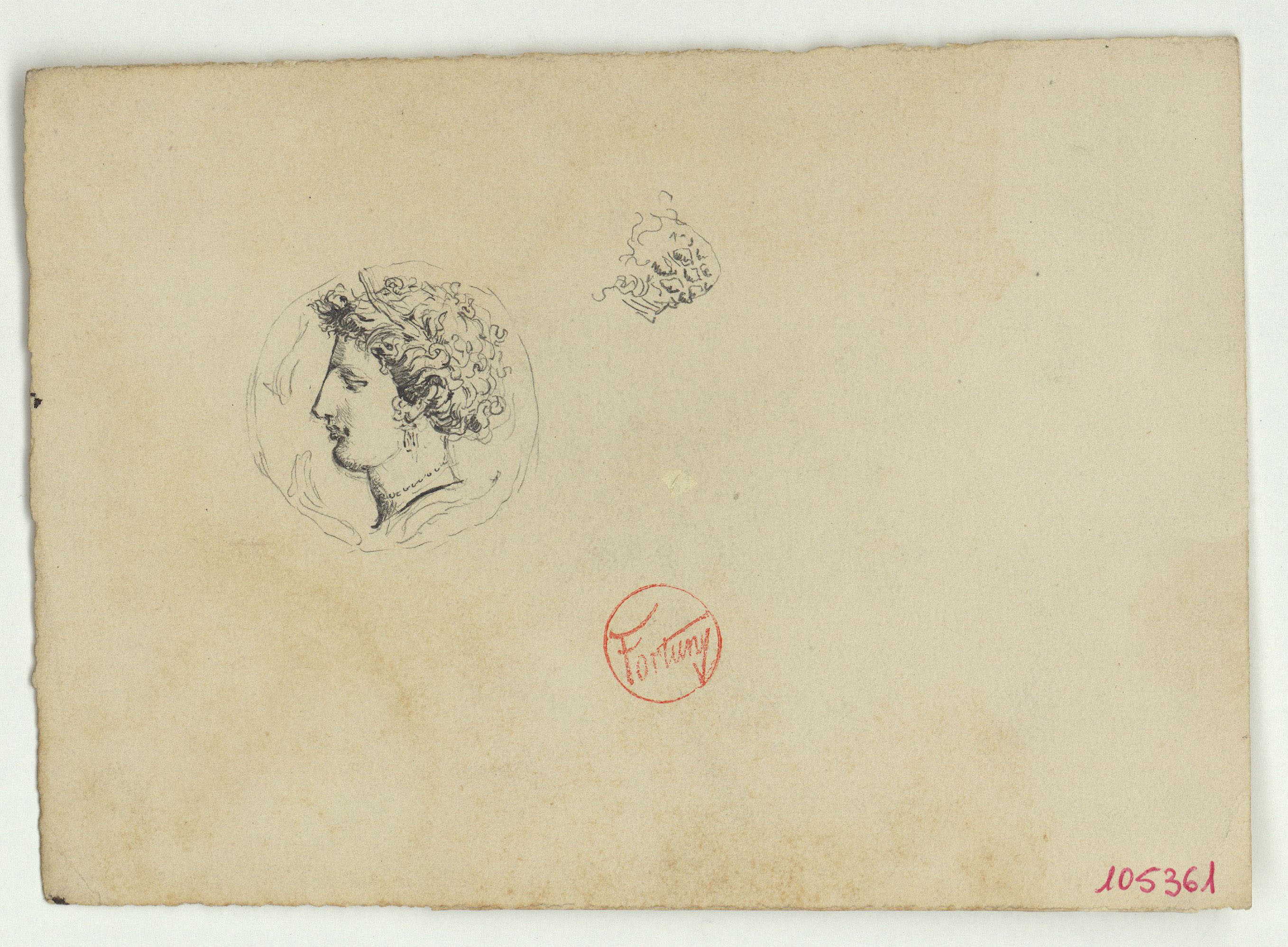 image for: Marià Fortuny - Moneda antiga - Cap a 1863-1867