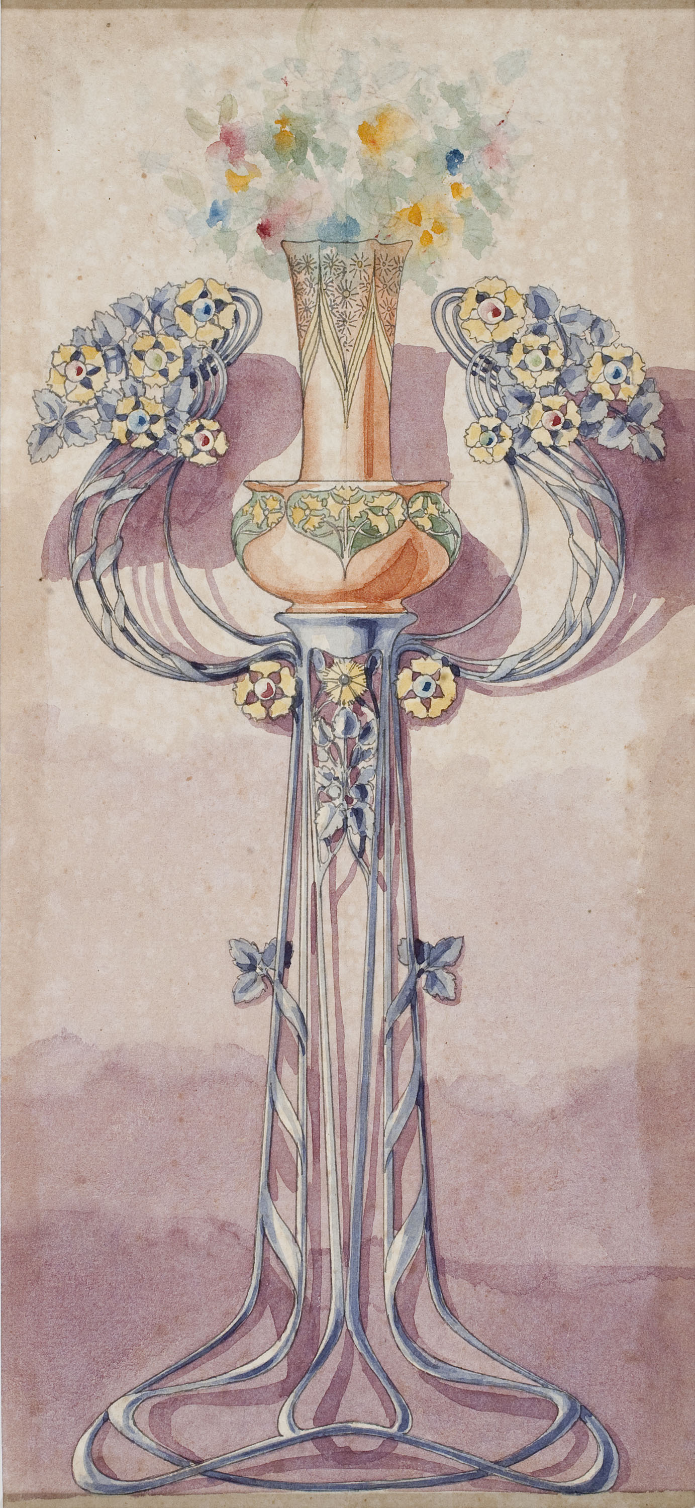 image for: Gaspar Homar - Peu de ferro per a una florera - Cap a 1900-1906