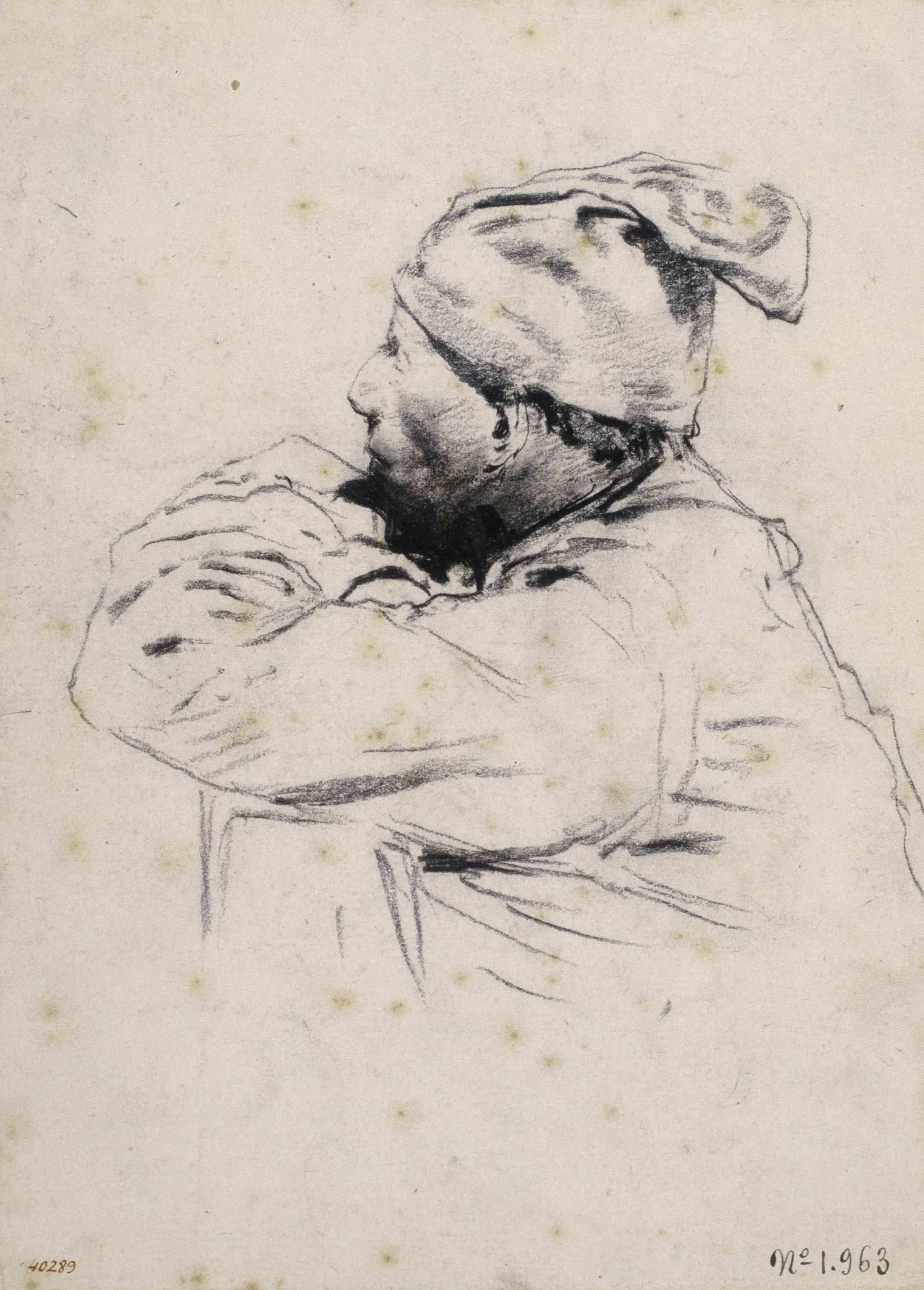 image for: Santiago Rusiñol - Pagès amb barretina - Cap a 1880-1885