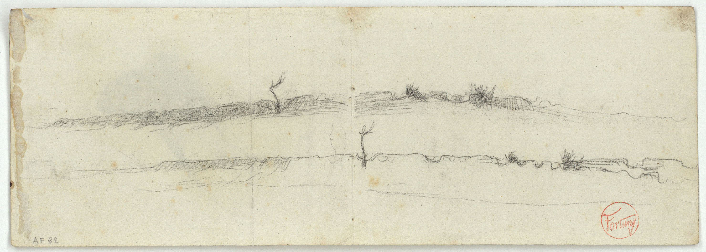 image for: Marià Fortuny - Paisatge marroquí (anvers) / Cap de camell (revers) - Cap a 1860-1862