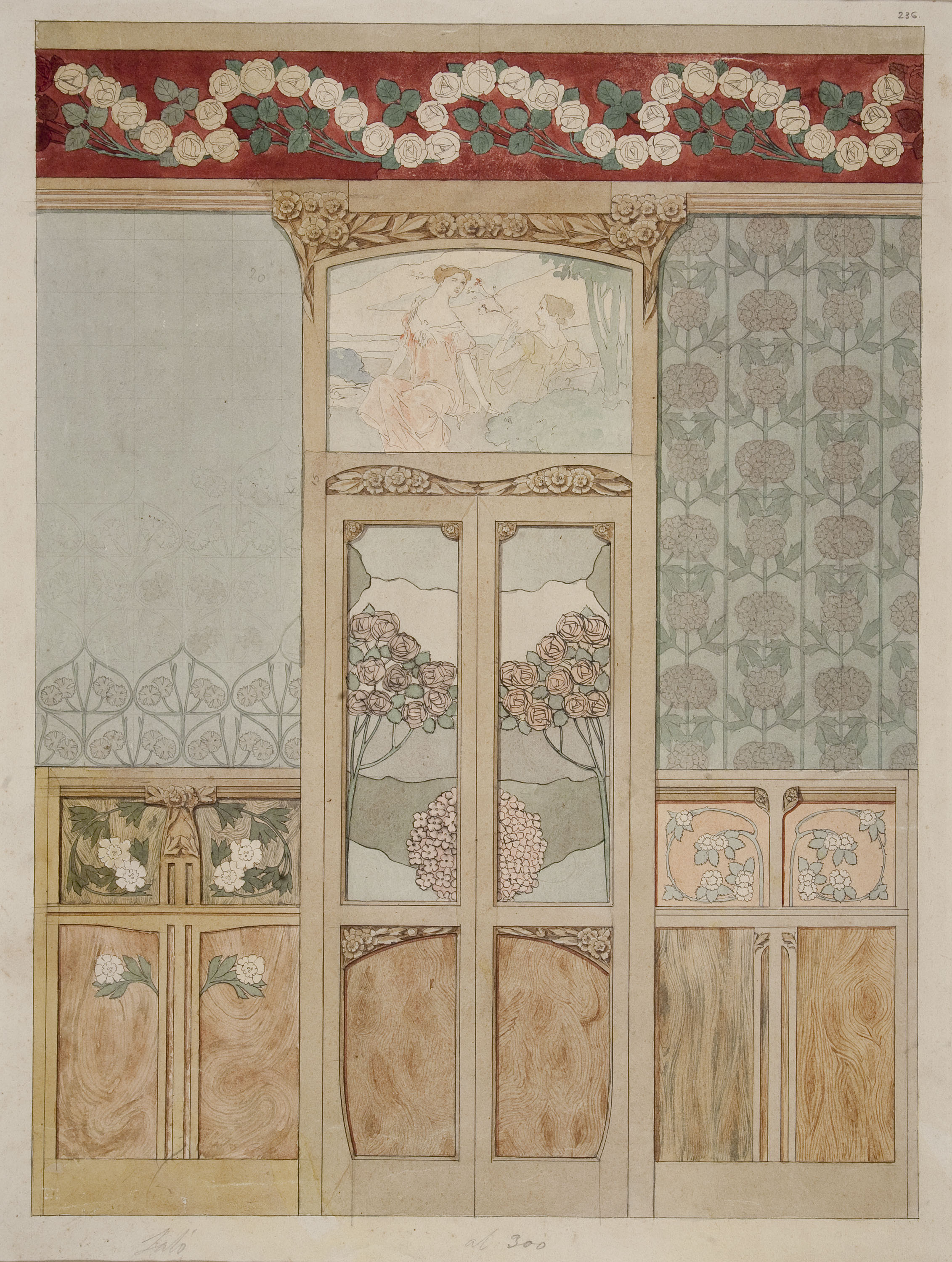 image for: Gaspar Homar - Projecte per al saló de la casa Navàs de Reus - Cap a 1905
