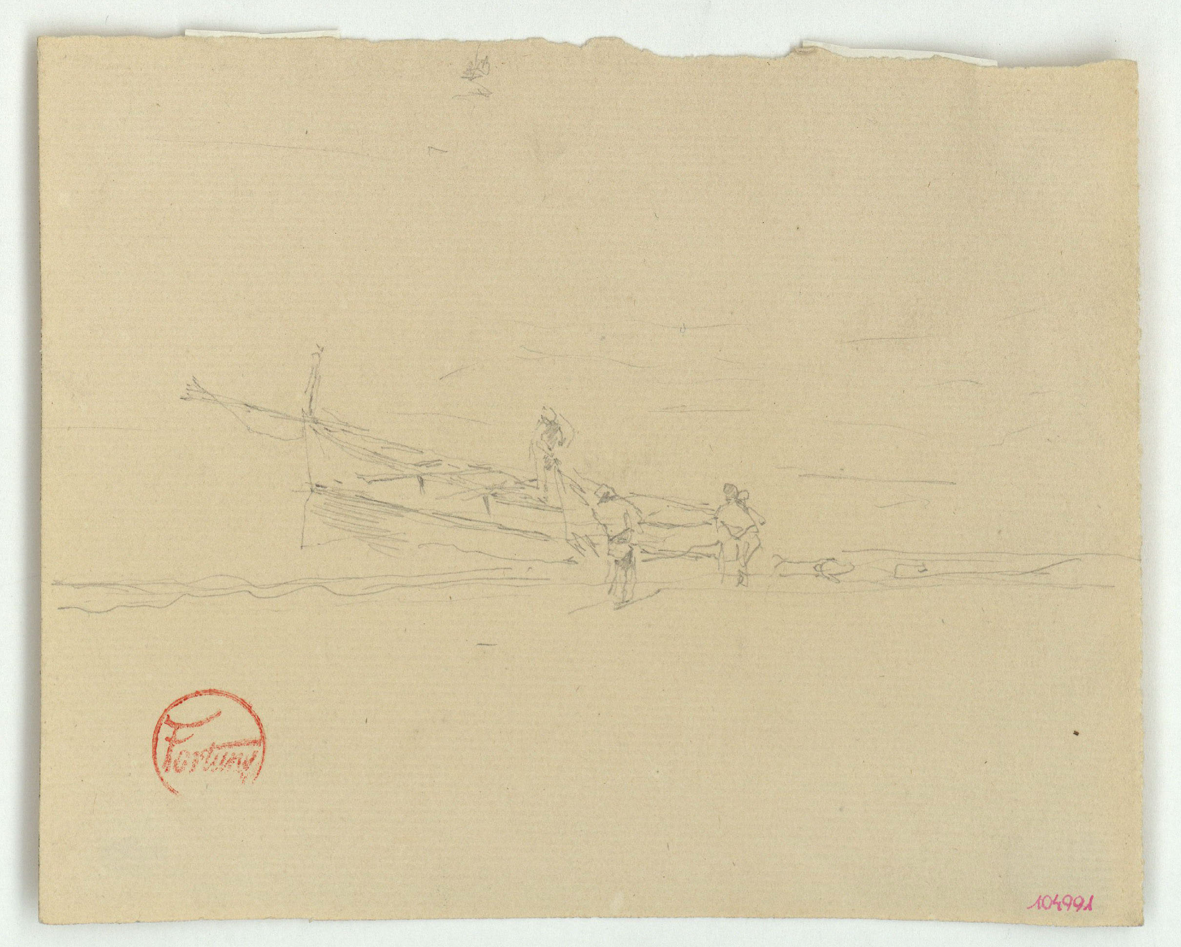 image for: Marià Fortuny - Barca i figures - Cap a 1874