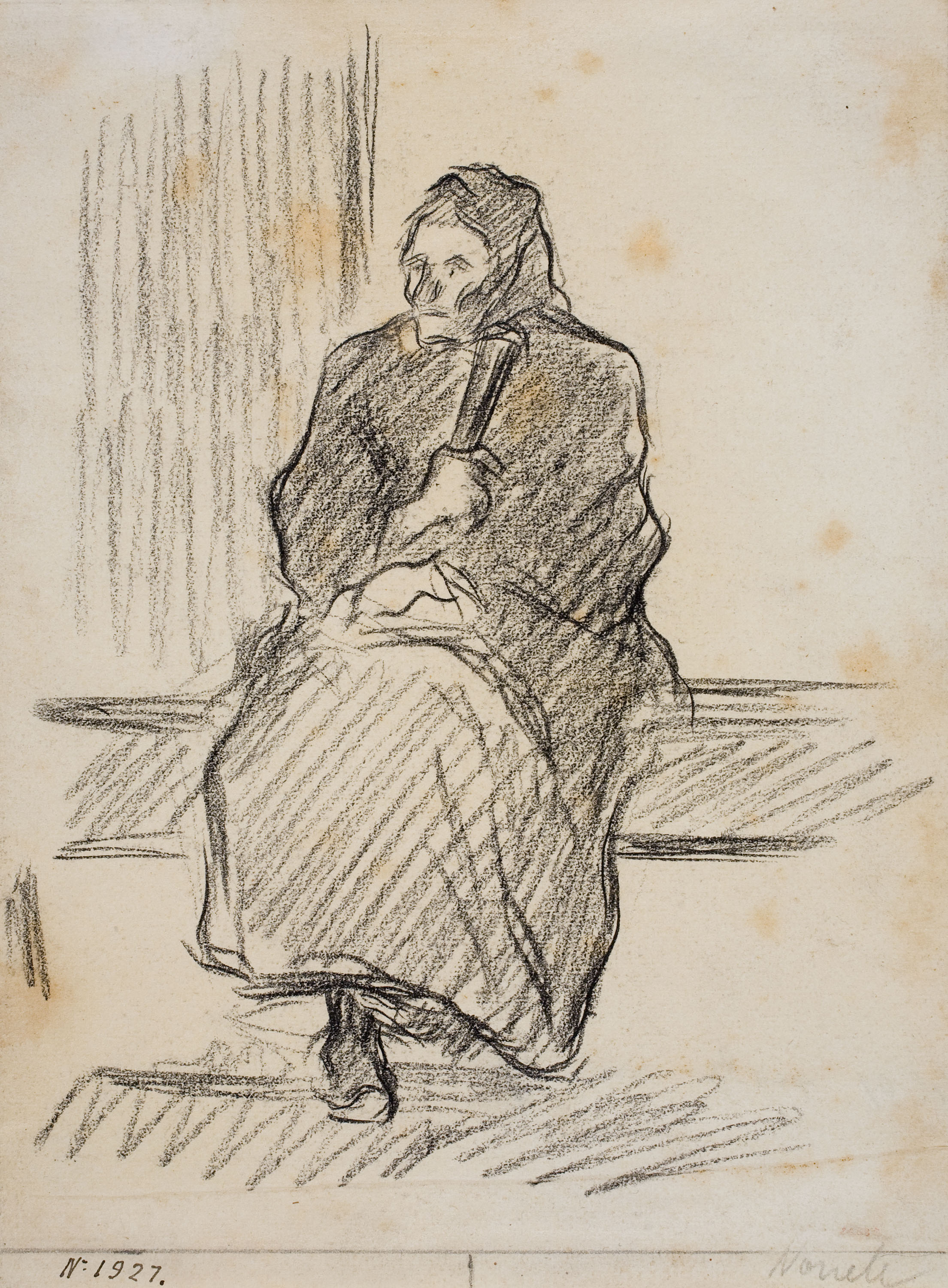 image for: Isidre Nonell - Dona asseguda - Cap a 1890-1896