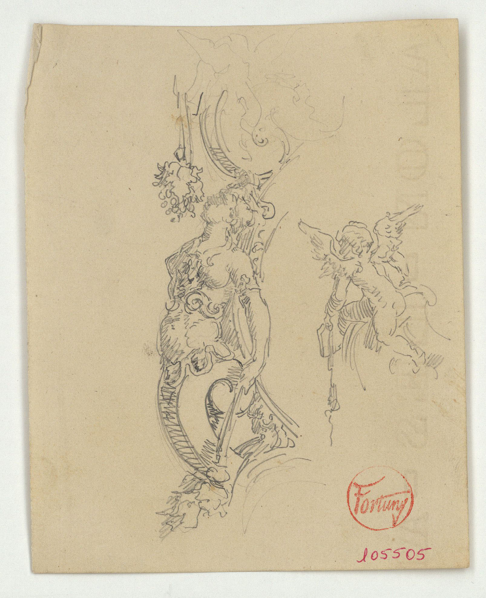 image for: Marià Fortuny - Estudi per al quadre «L'elecció de la model» [?] - Cap a 1868