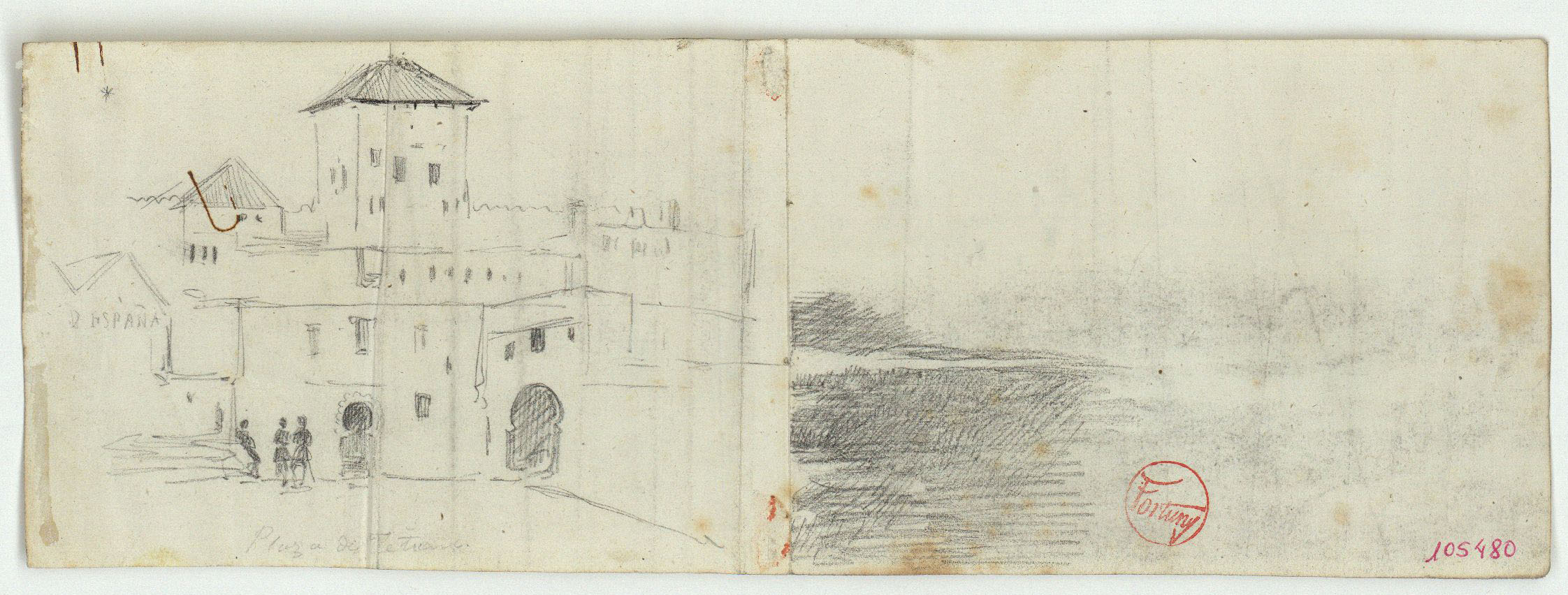 image for: Marià Fortuny - Plaza de Tetuán (anvers) / Plaza de Tetuán (revers) - Cap a 1860