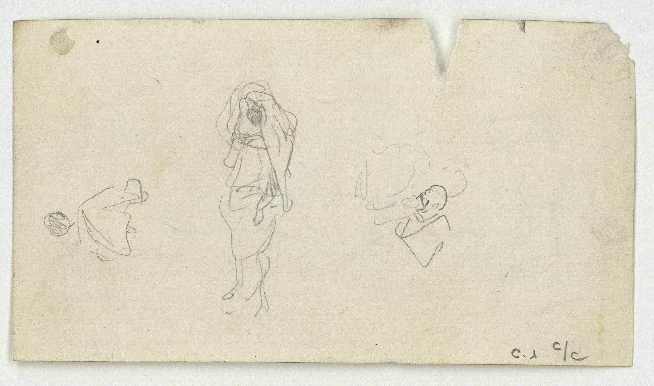 image for: Marià Fortuny - Marroquins (anvers) / Croquis de marroquins (revers) - Cap a 1860-1862 [1]