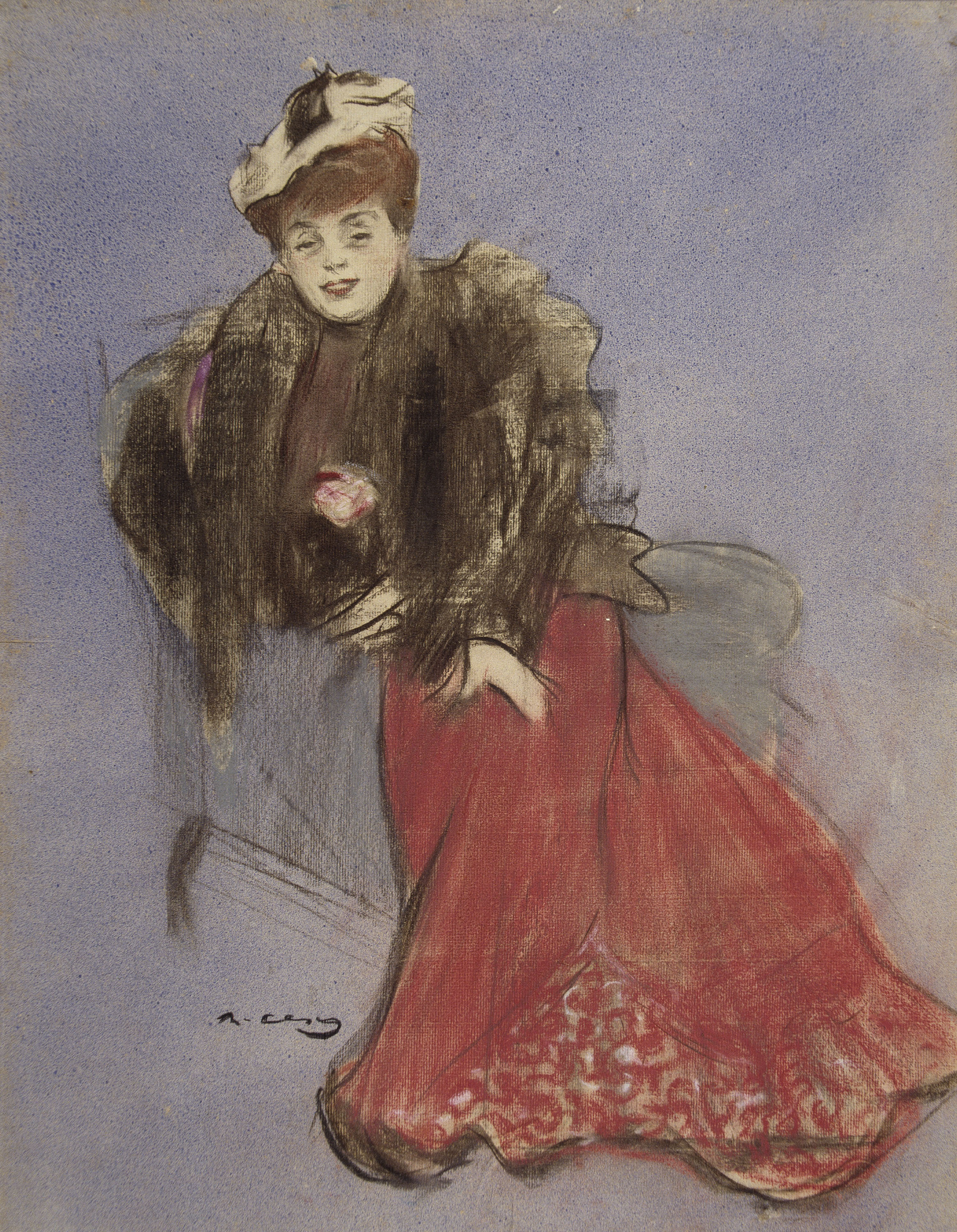 image for: Ramon Casas - Retrat de Gabrielle Réjane - 1899