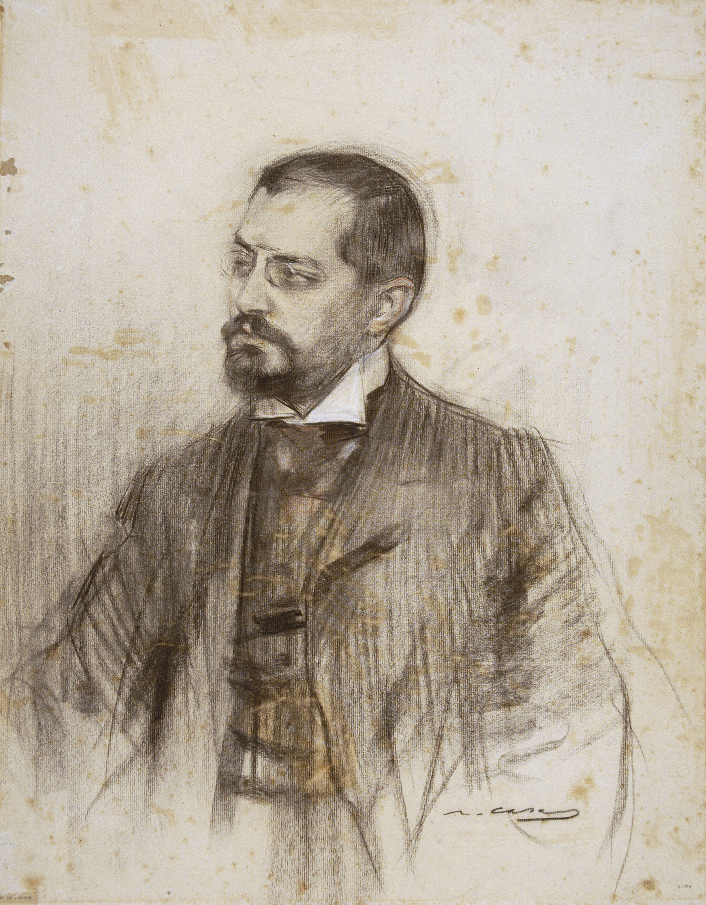 image for: Ramon Casas - Retrat de Josep Puig i Cadafalch - Cap a 1906