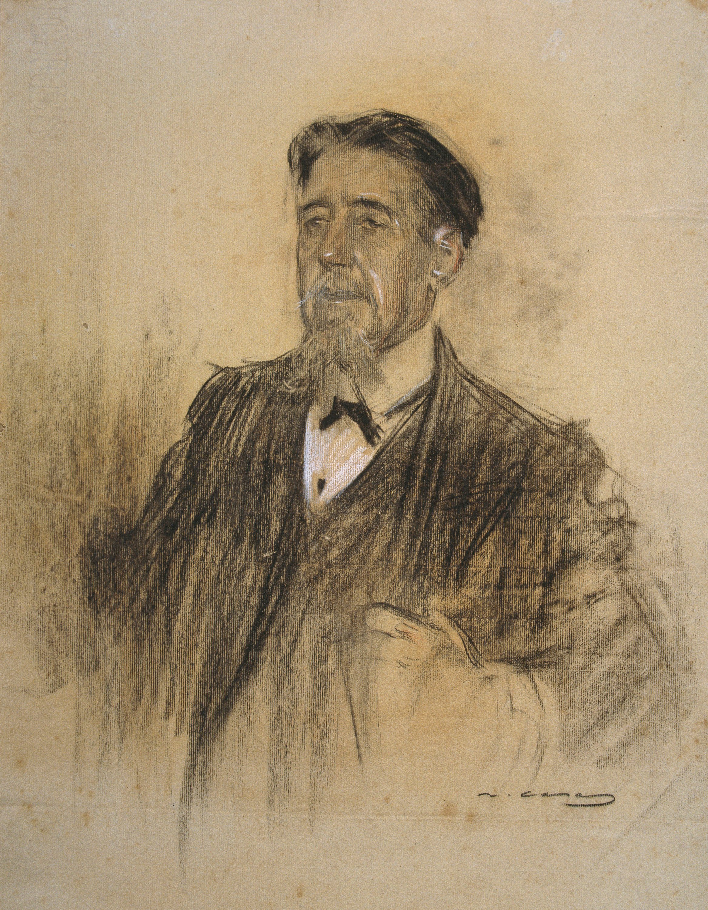 image for: Ramon Casas - Retrat de Melcior de Palau - Cap a 1904-1906