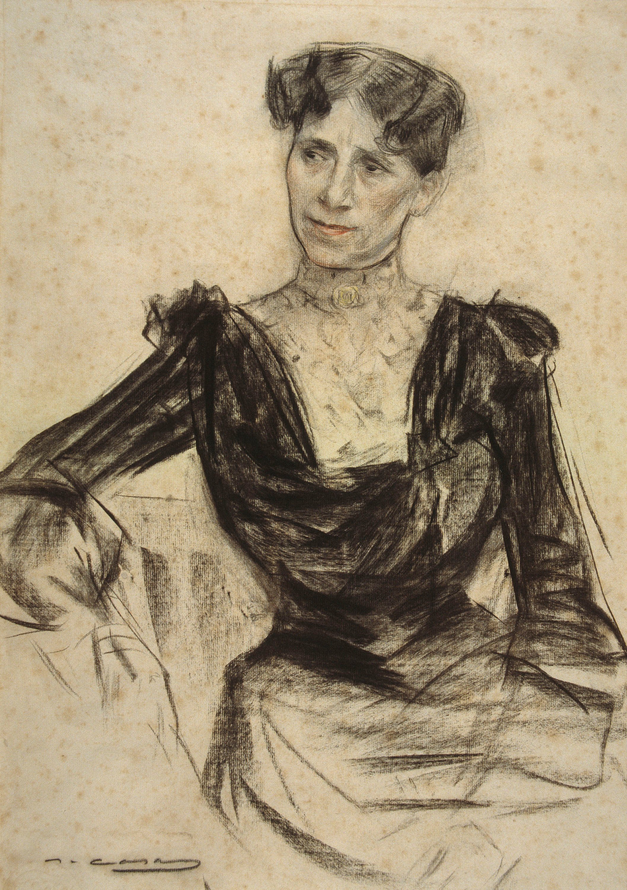 image for: Ramon Casas - Retrat de Pauleta Pàmies - Cap a 1905-1908