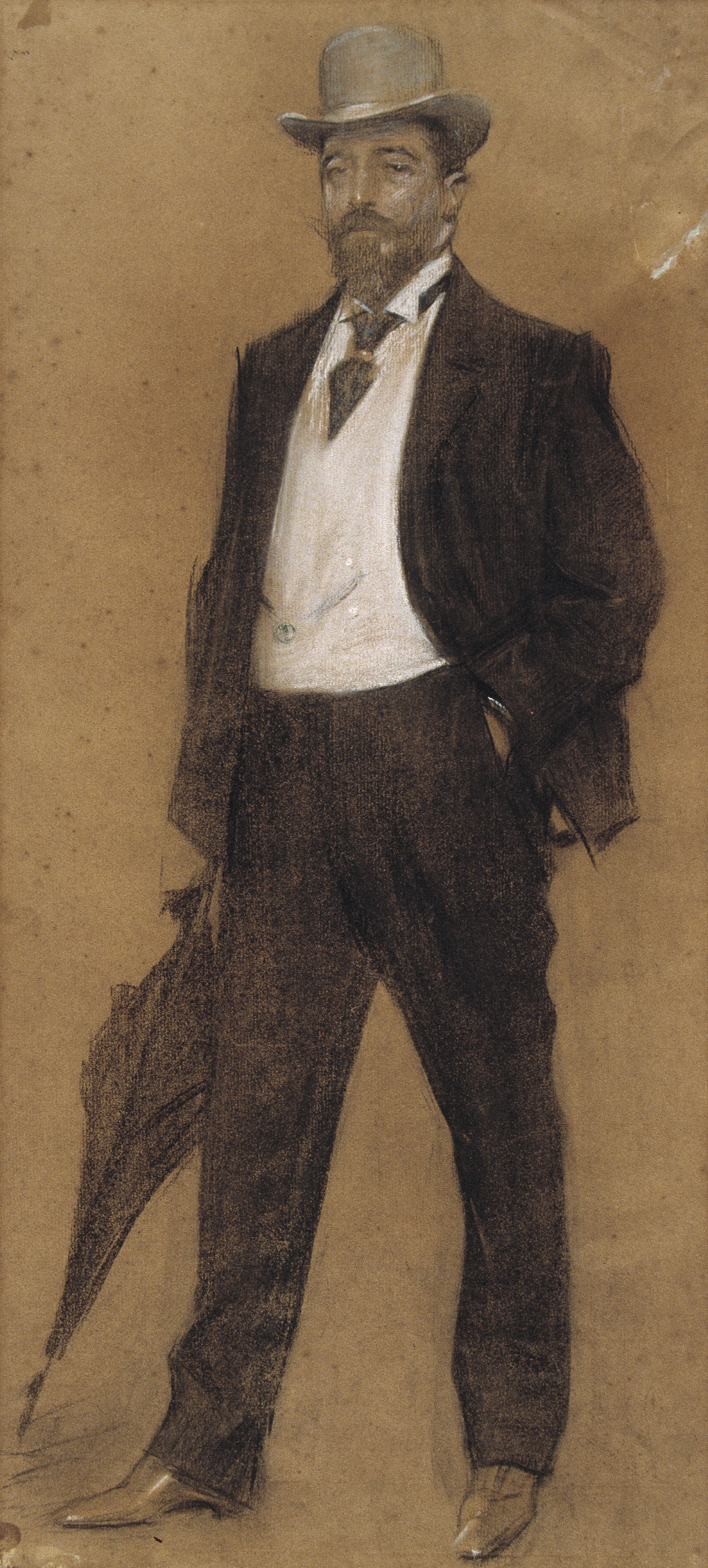 image for: Ramon Casas - Retrat de Joan Baptista Parés - Cap a 1897-1899