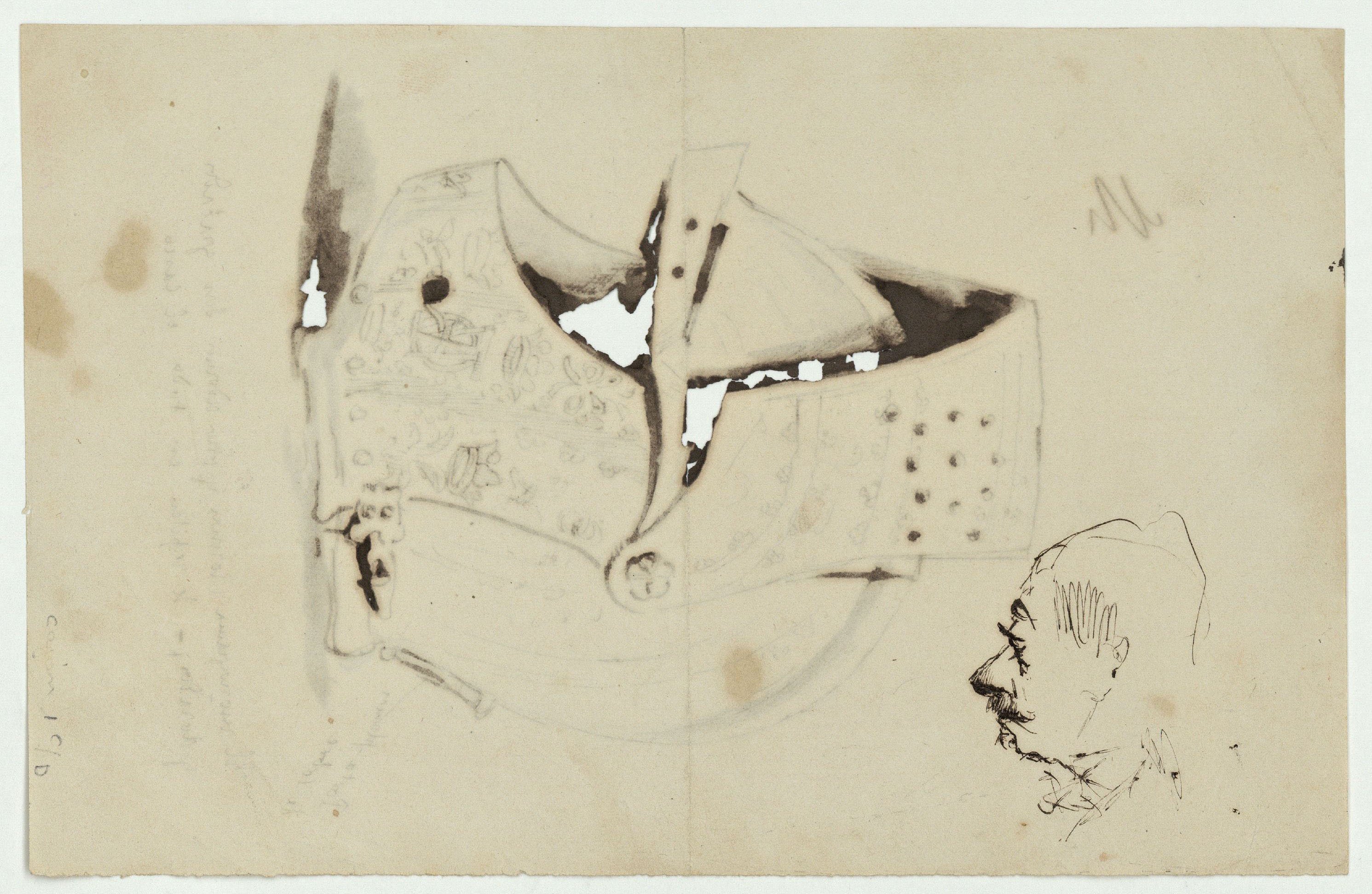 image for: Marià Fortuny - Casc (anvers) / Cap masculí (revers) - Cap a 1867-1872 [1]