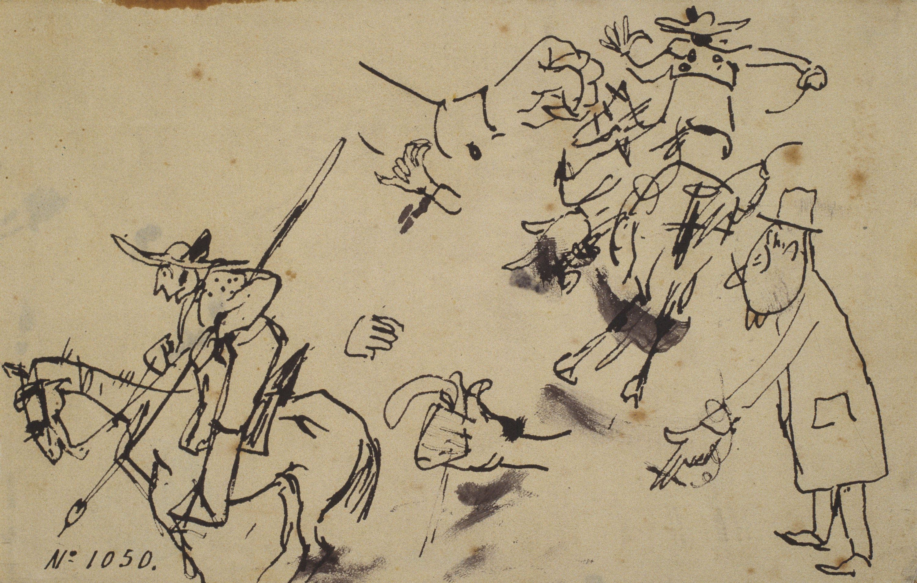 image for: Ramon Casas - Picadors i altres apunts - Cap a 1890-1900