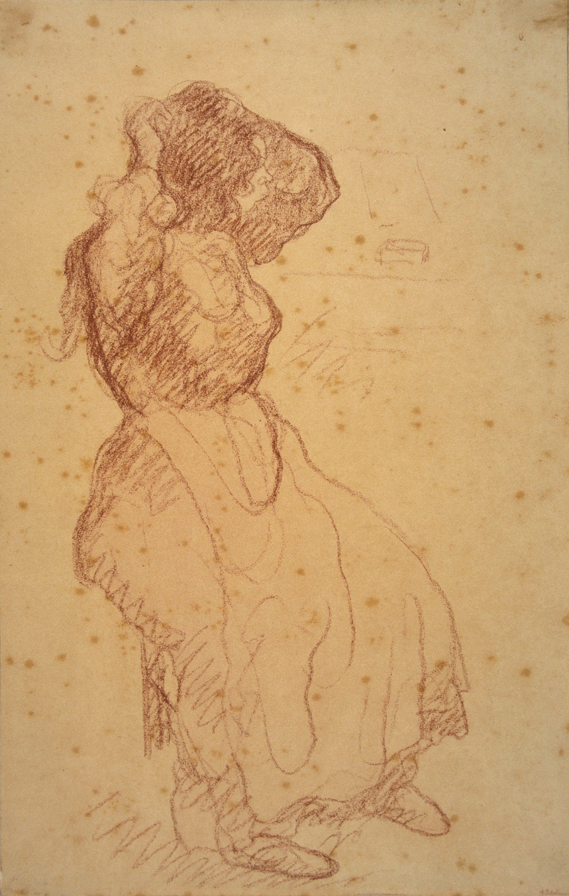 image for: Isidre Nonell - Gitana pentinant-se - 1909