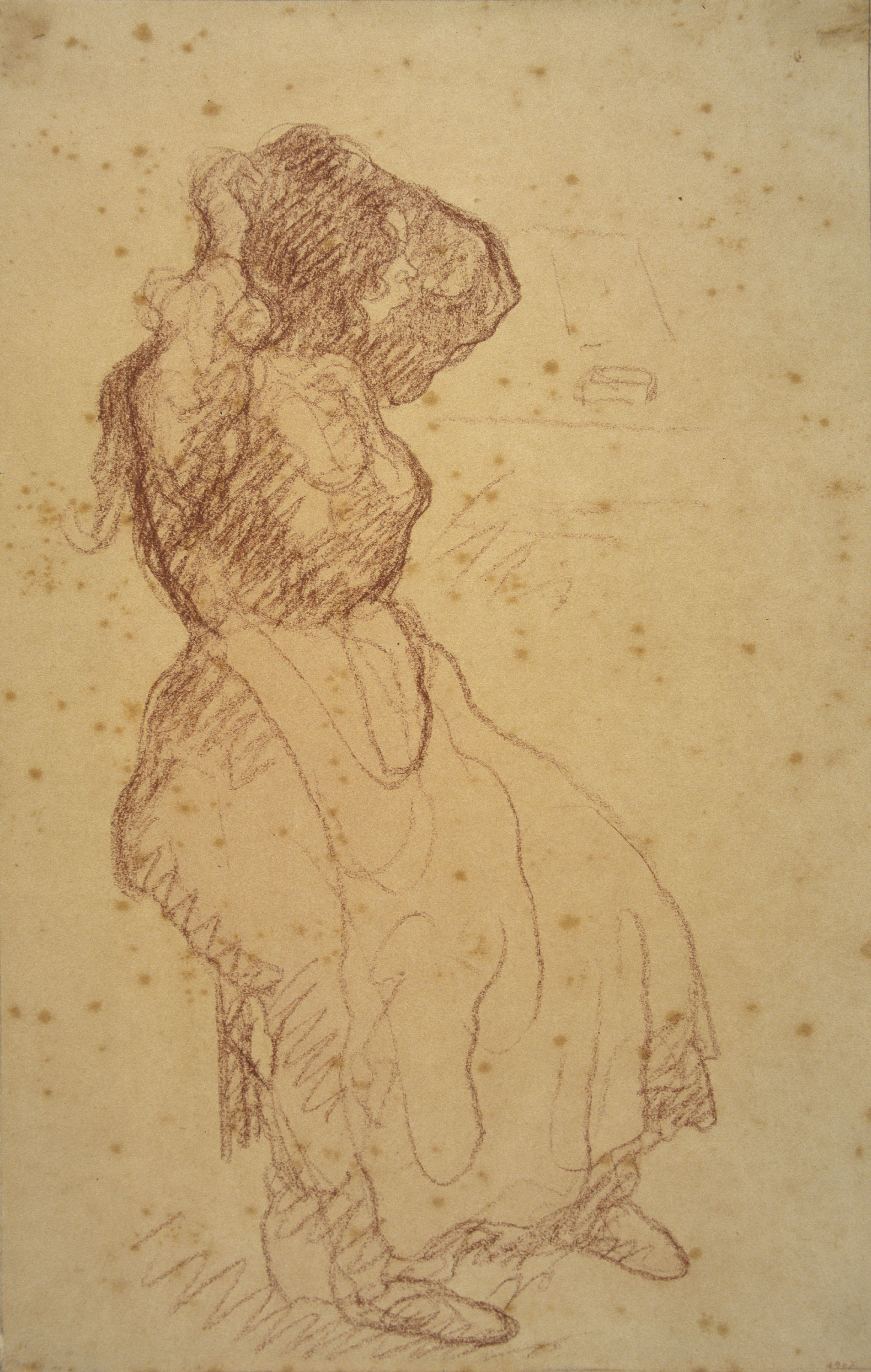 image for: Isidre Nonell - Gitana pentinant-se - 1909