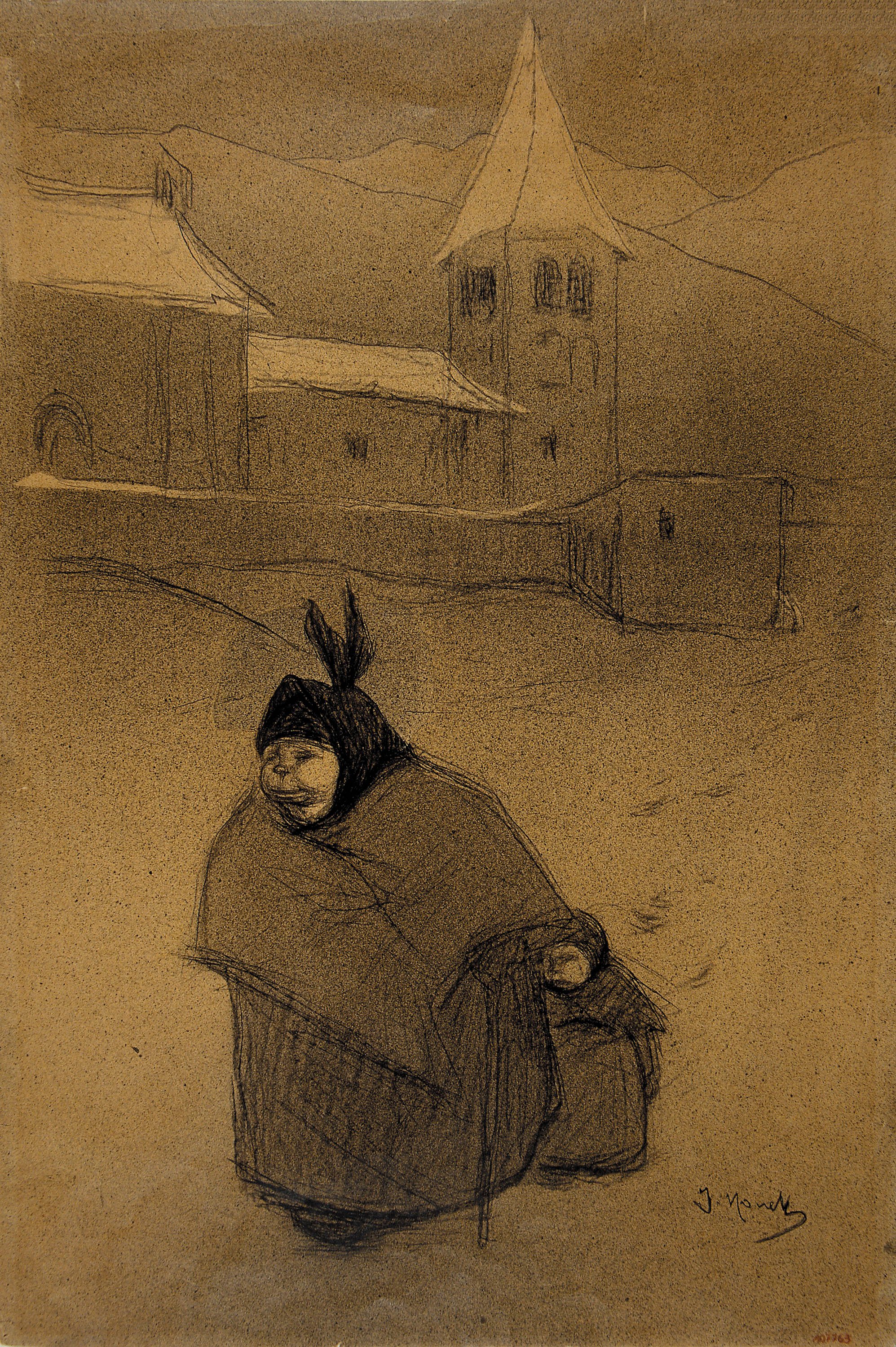 image for: Isidre Nonell - Paisatge nevat - 1896-1897