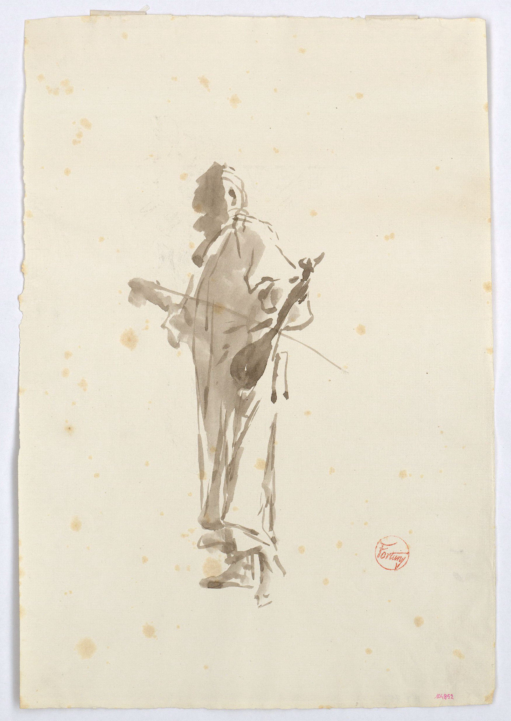 image for: Marià Fortuny - Estudi per al quadre «Músics àrabs» - Cap a 1872