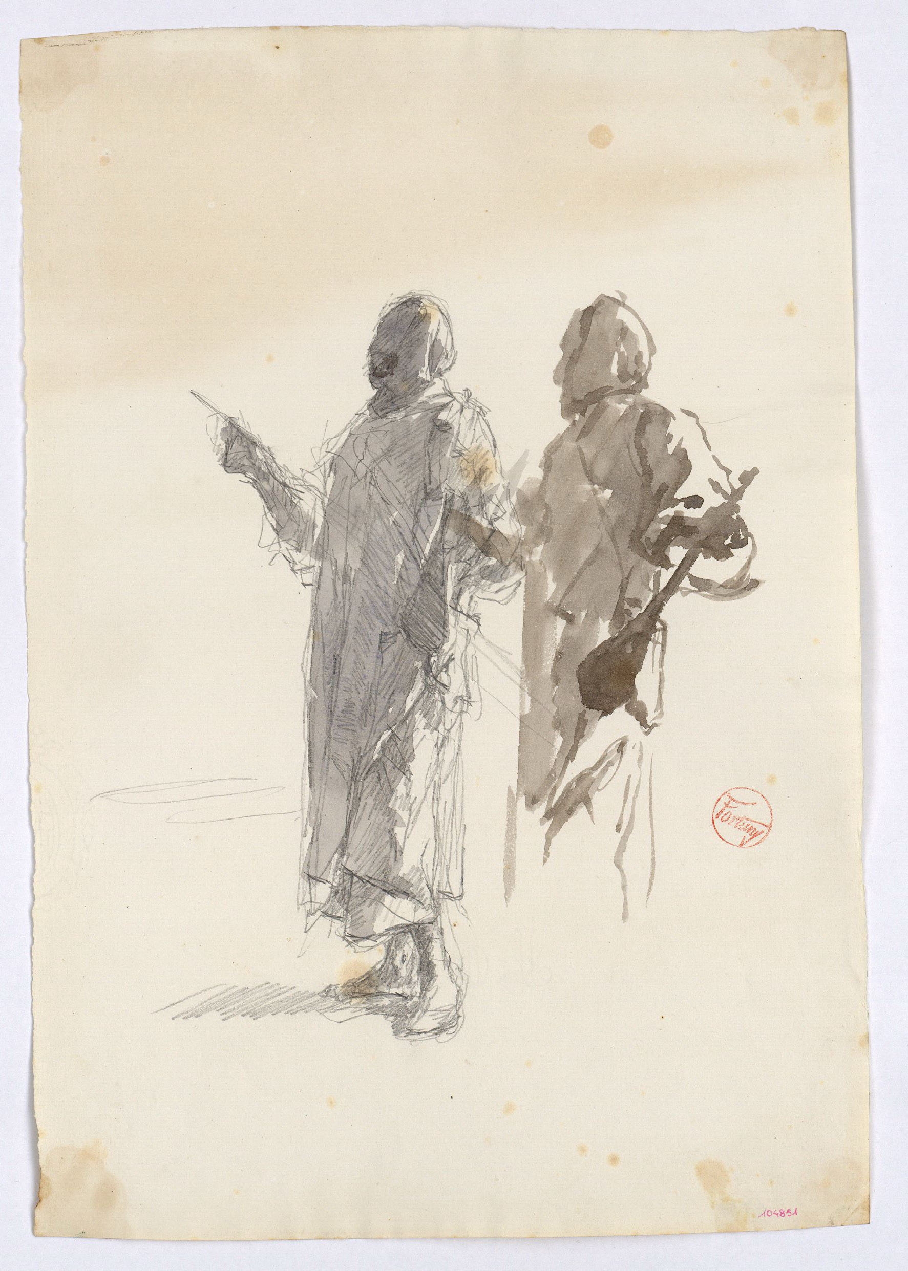 image for: Marià Fortuny - Estudi per al quadre «Músics àrabs» - Cap a 1872