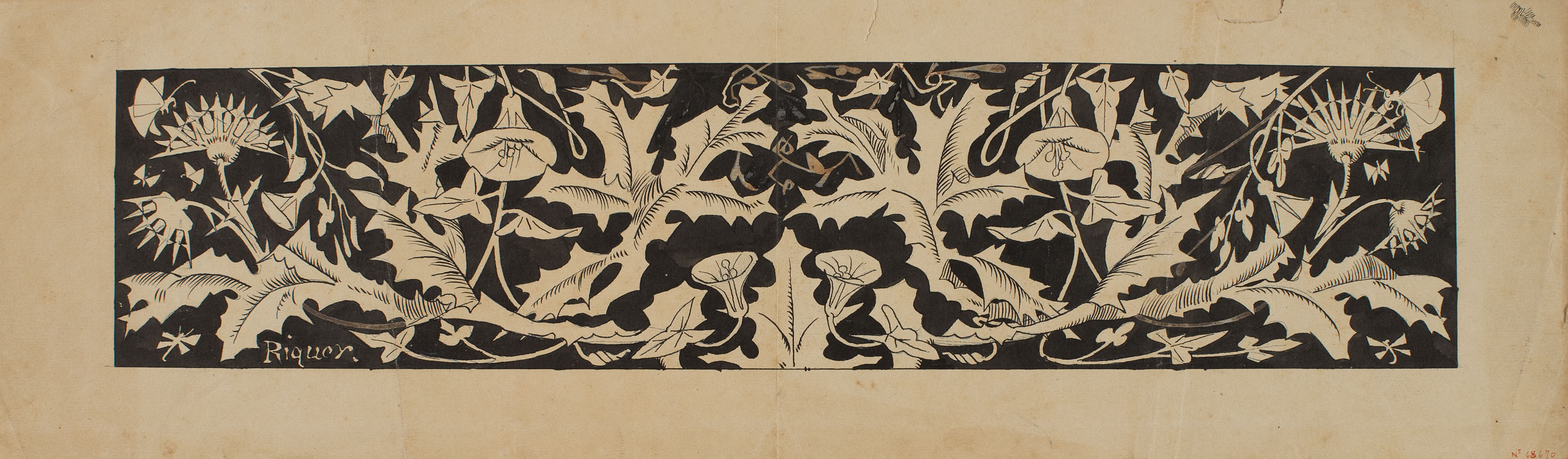 image for: Alexandre de Riquer - Fris vegetal - Cap a 1890-1900