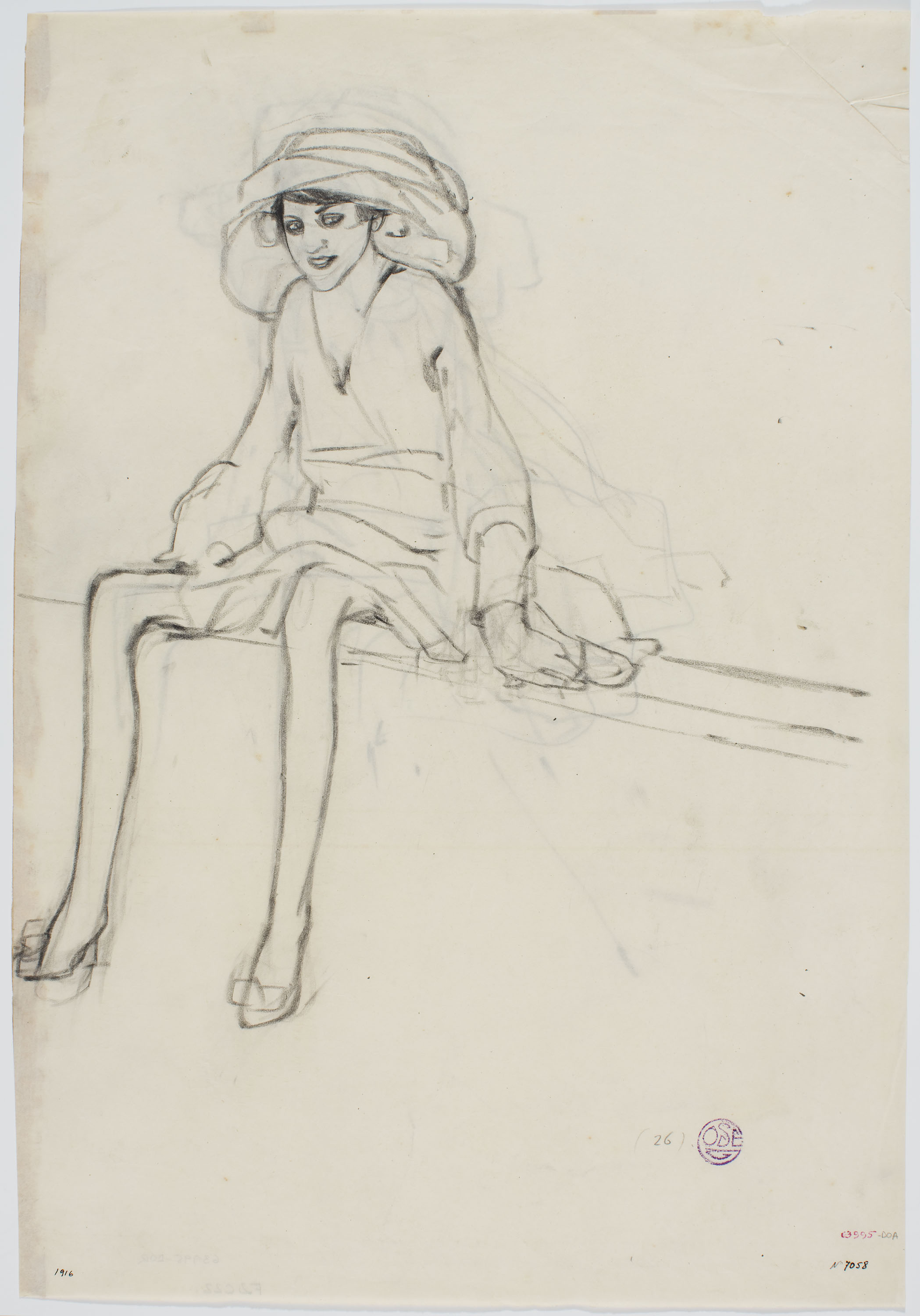 image for: Francesc Xavier Gosé - Noia asseguda (anvers) / Noia asseguda (revers) - Cap a 1910