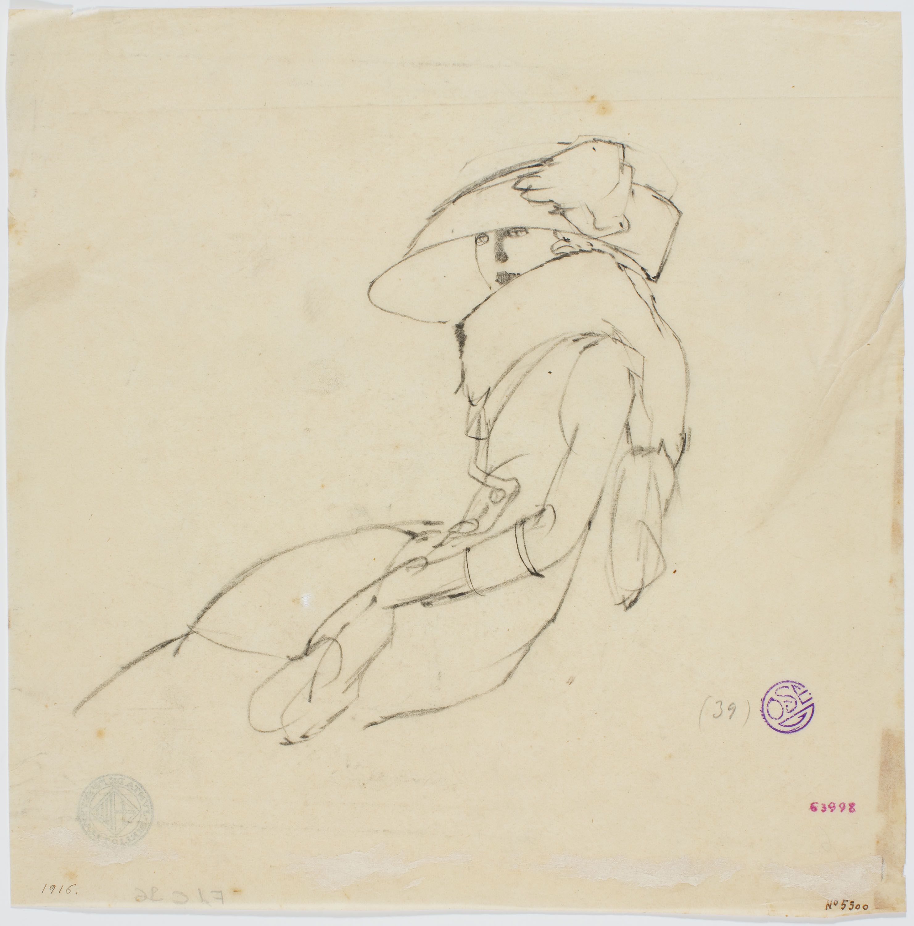 image for: Francesc Xavier Gosé - Dama asseguda - Cap a 1910