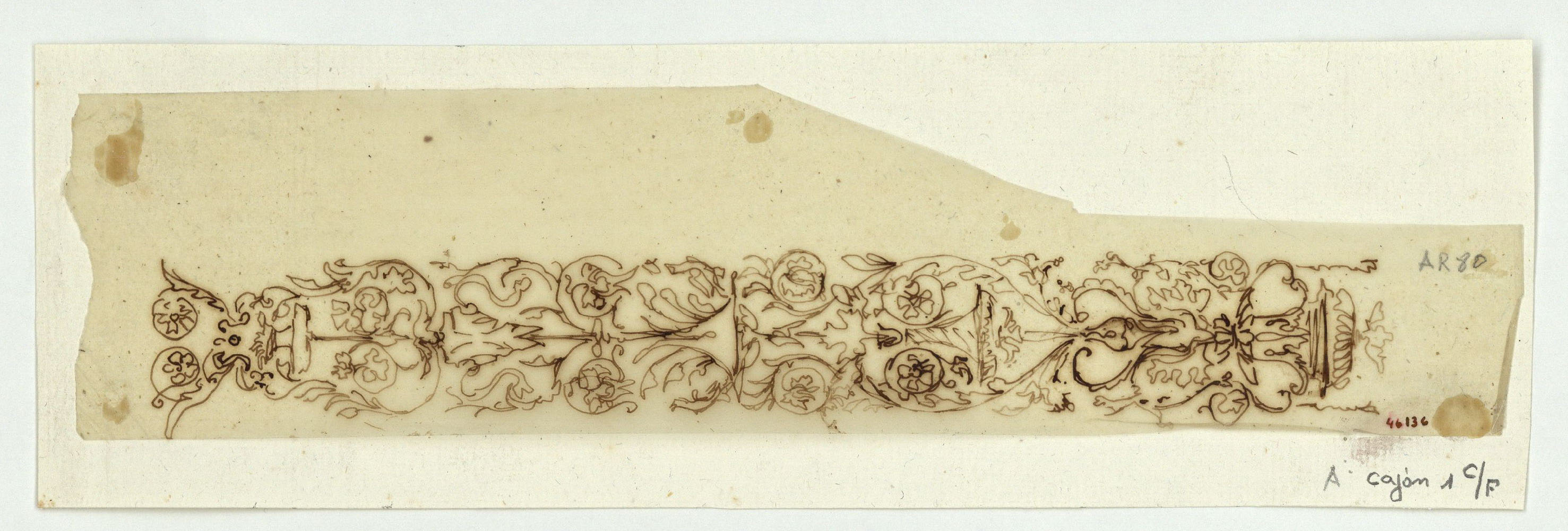 image for: Marià Fortuny - Calc de fulla d'espasa d'estil renaixentista - Cap a 1867-1872